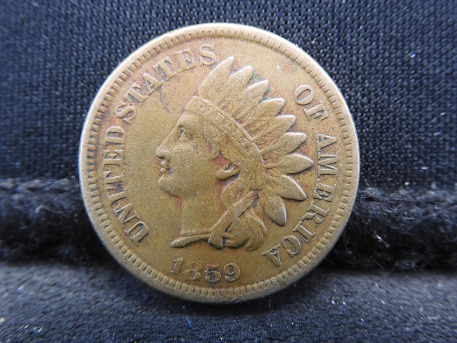 1859 CN Semi-Key Date Indian Head Cent.  Full Readable (1 of 2)