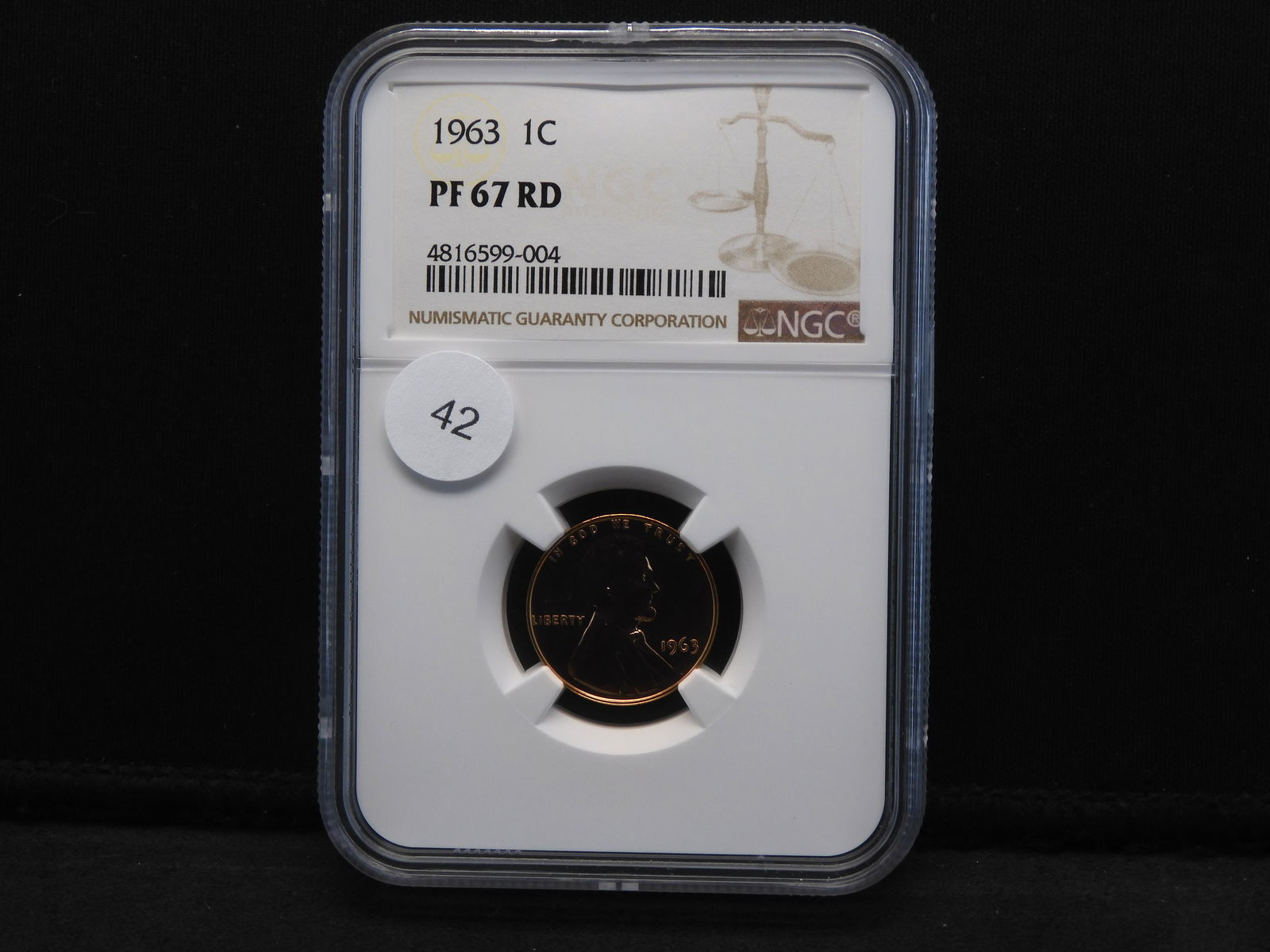 1963 Lincoln Cent.  Slabbed by NGC (Top Grader) Proof (1 of 4)