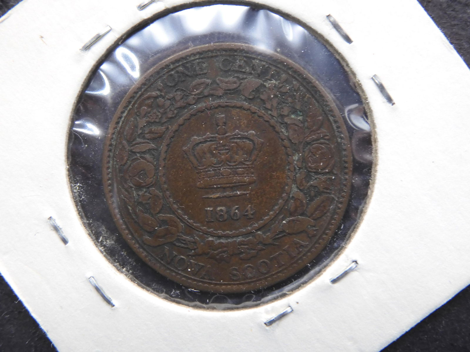 1864 Nova Scotia 1 Cent.  VG. (1 of 3)