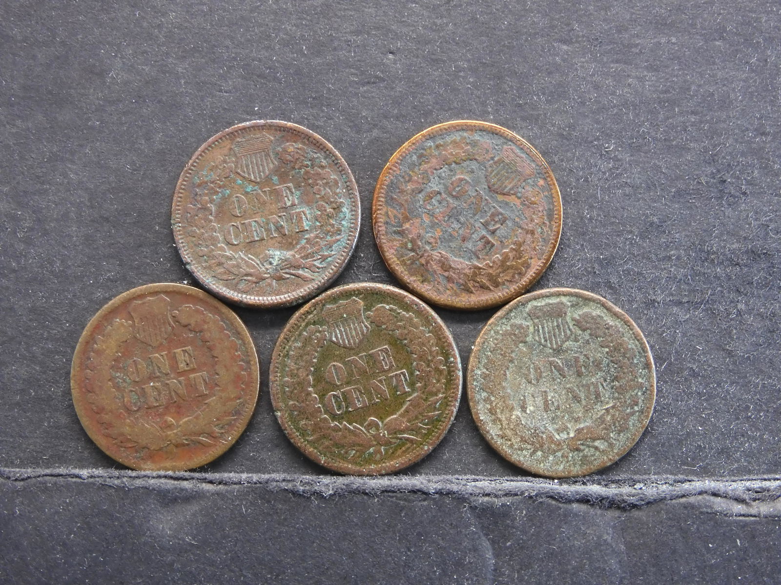 5 Better Date Indian 1c.  1864, 1865, 1866, 1874, + (1 of 2)
