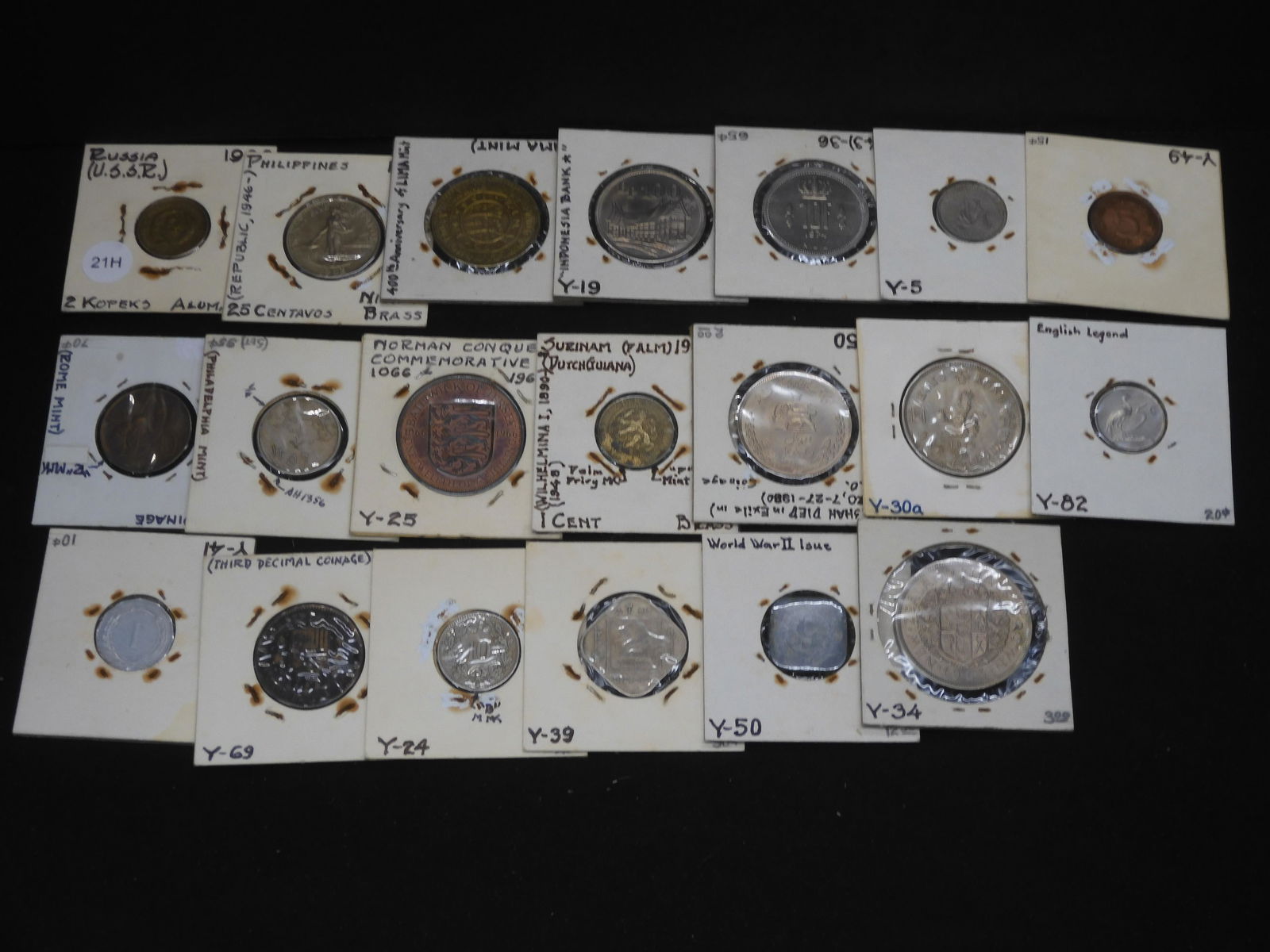 20 Foreign Coins Different Countries. (1 of 5)