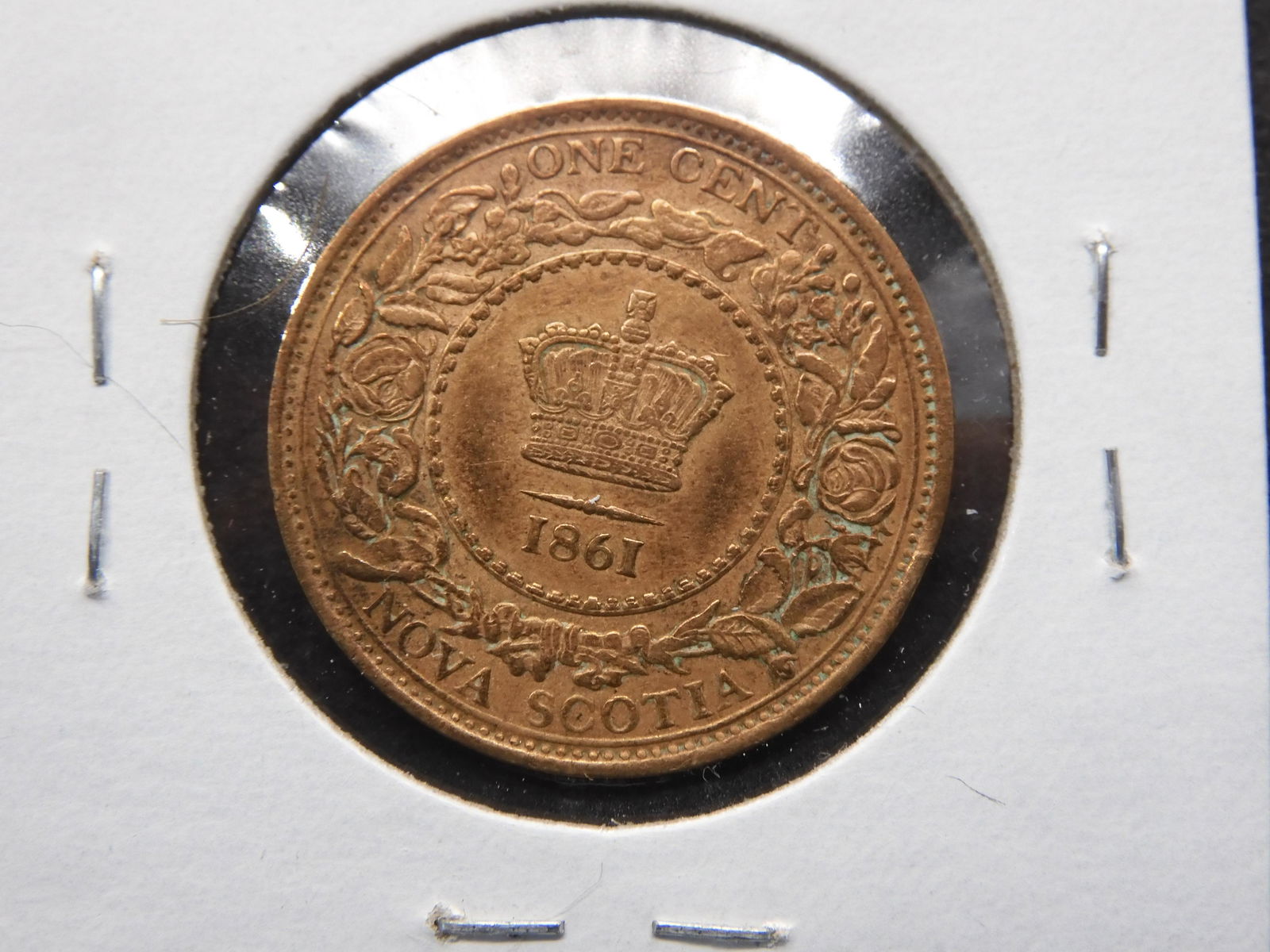 1861 Canada (Nova Scotia) 1c.  Cleaned. (1 of 3)