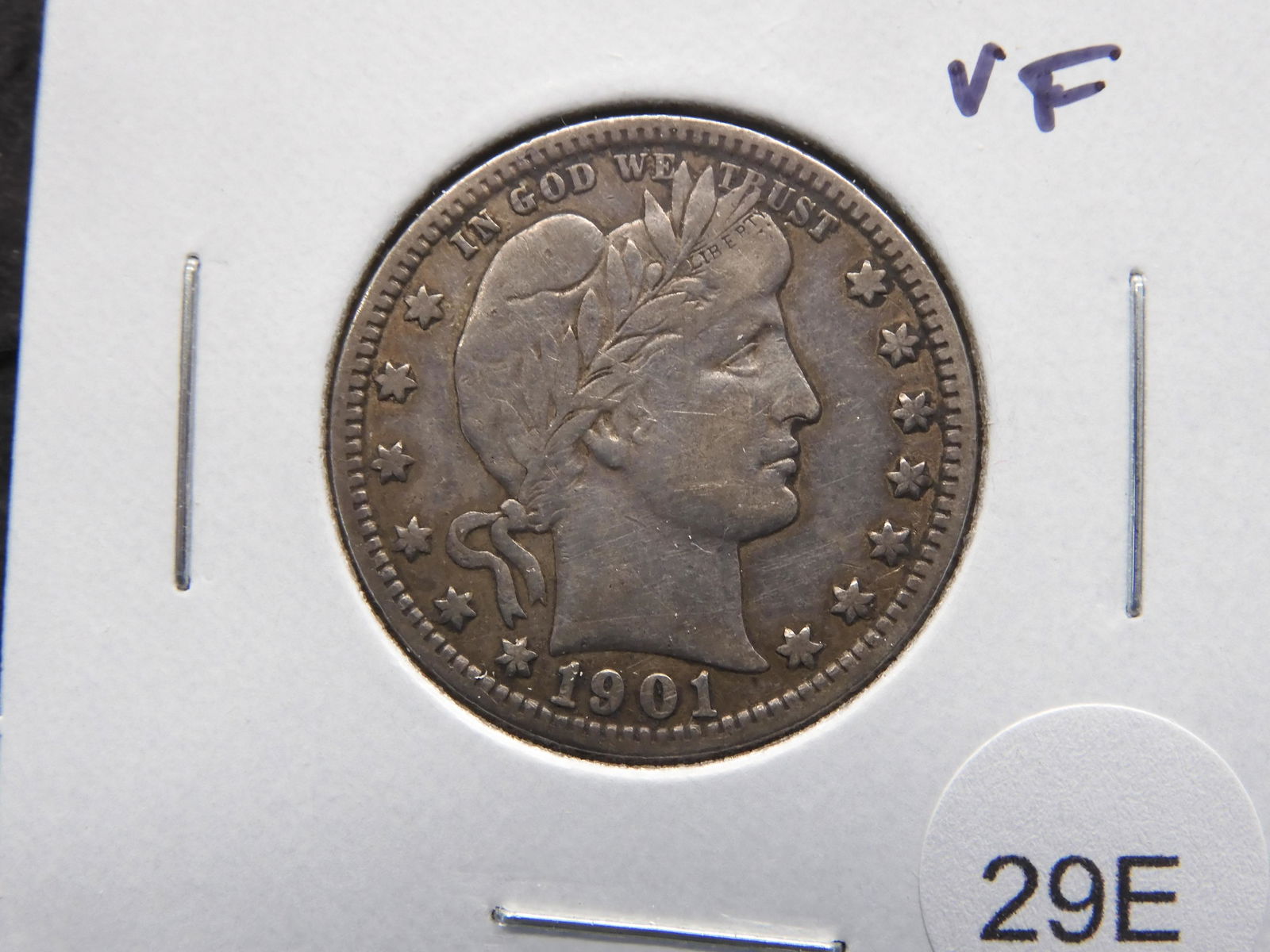 1901 Barber 25c.  VF. (1 of 3)