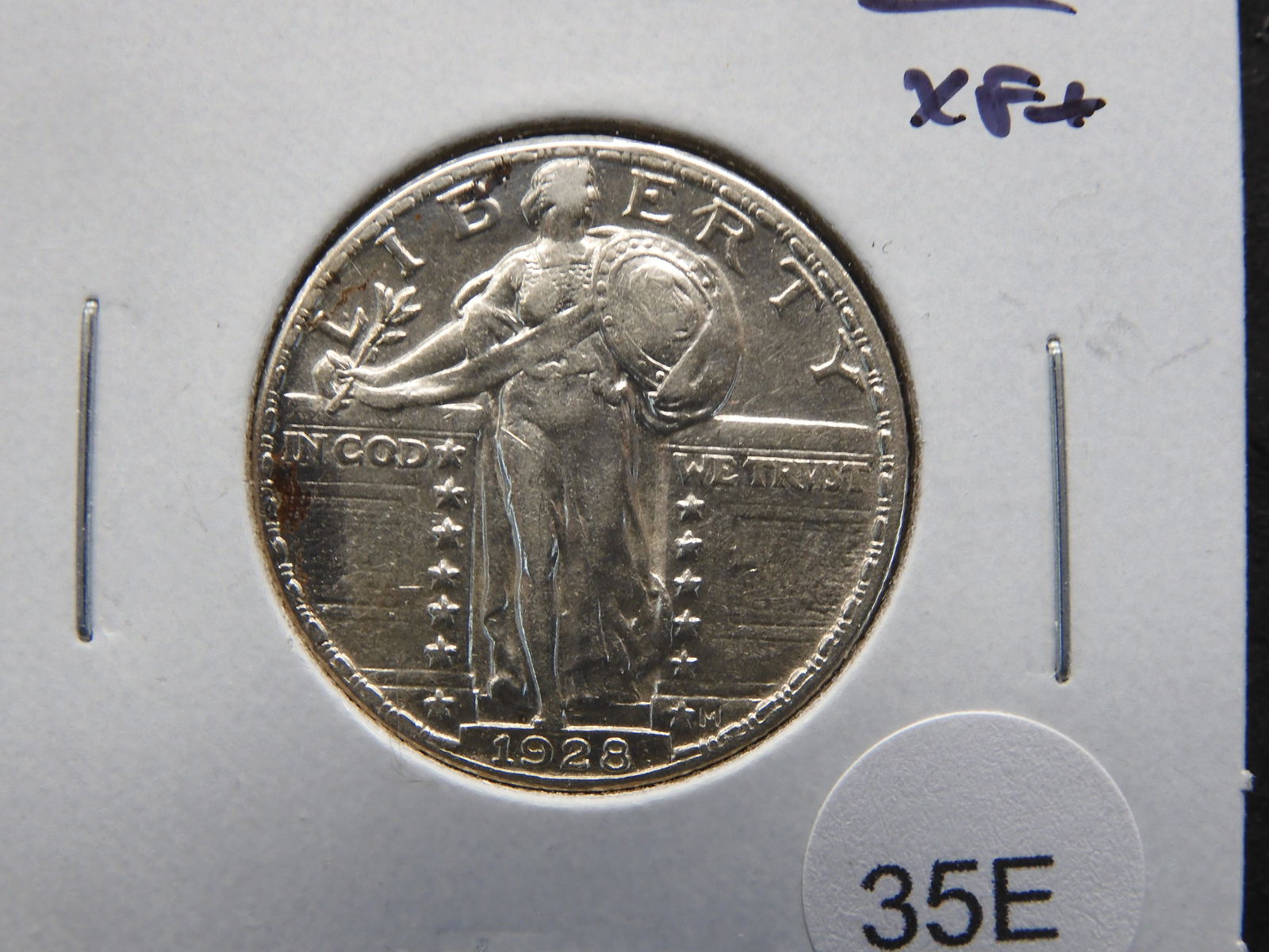 1928 Standing 25c.  XF+. (1 of 3)