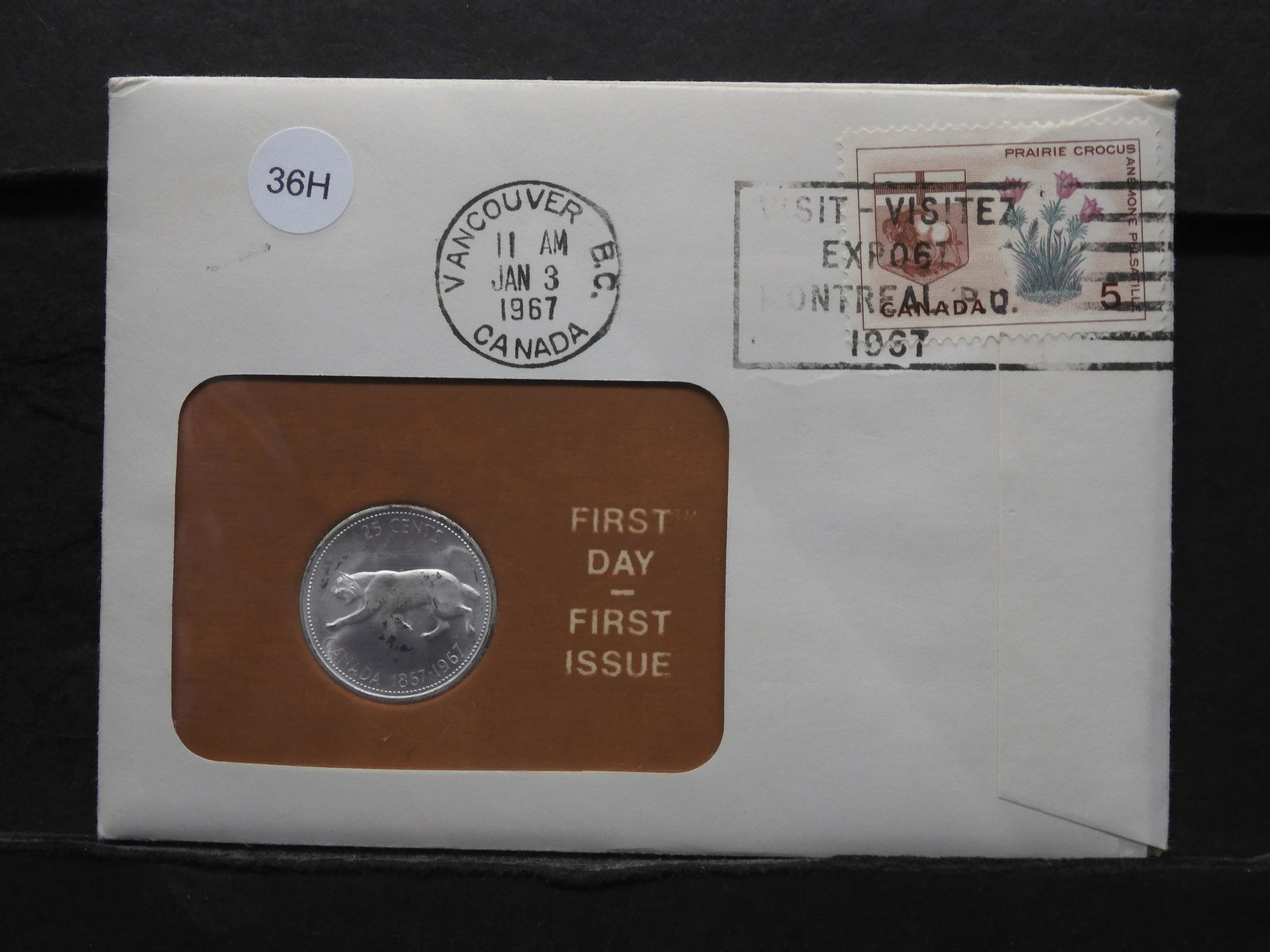 1967 Canada First Day Cover W/Silver 25c. (1 of 4)
