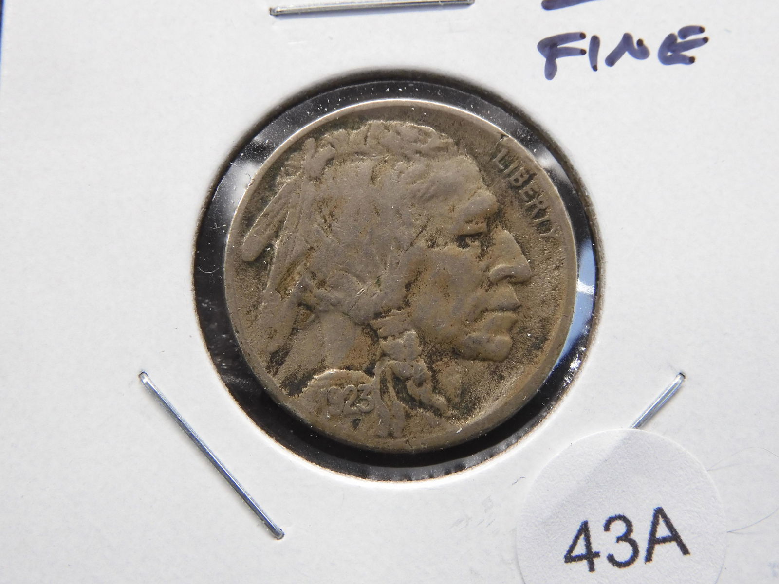 1923-S Buffalo 5c.  Fine. (1 of 3)