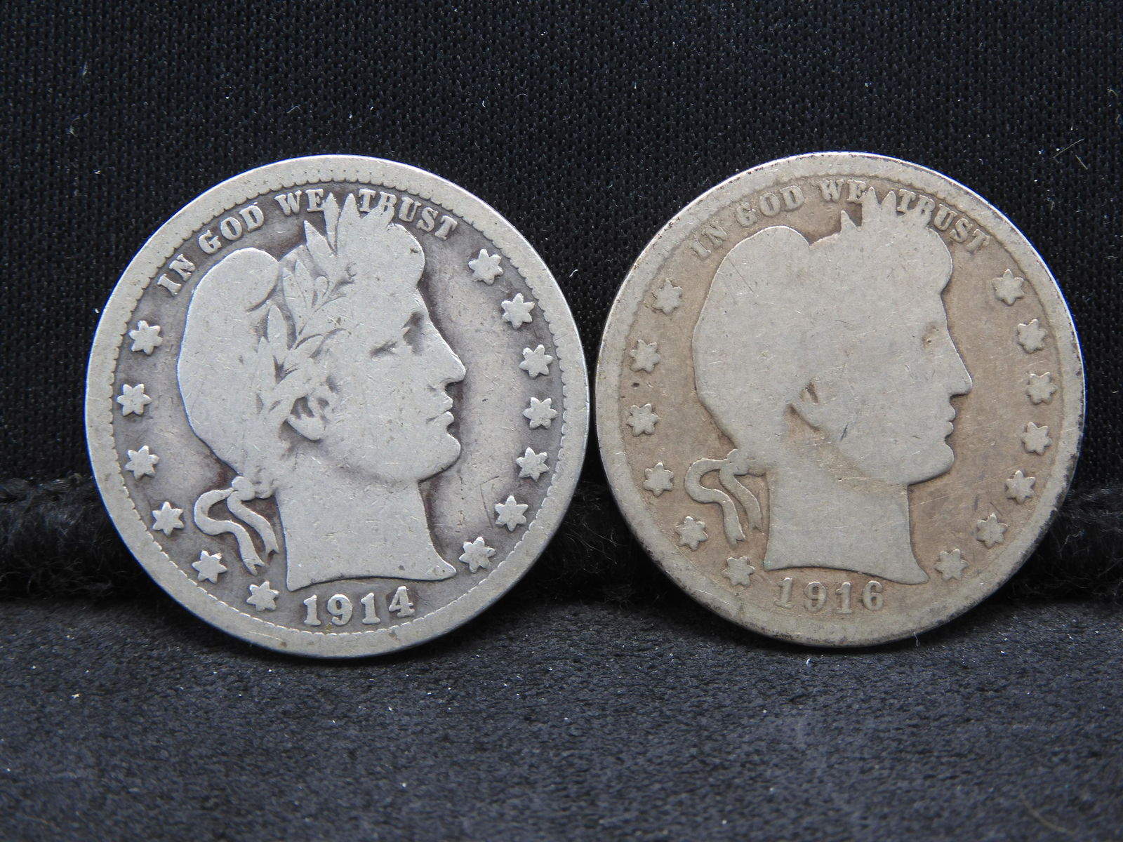 1914-D & 1916 Barber Quarters (1 of 2)