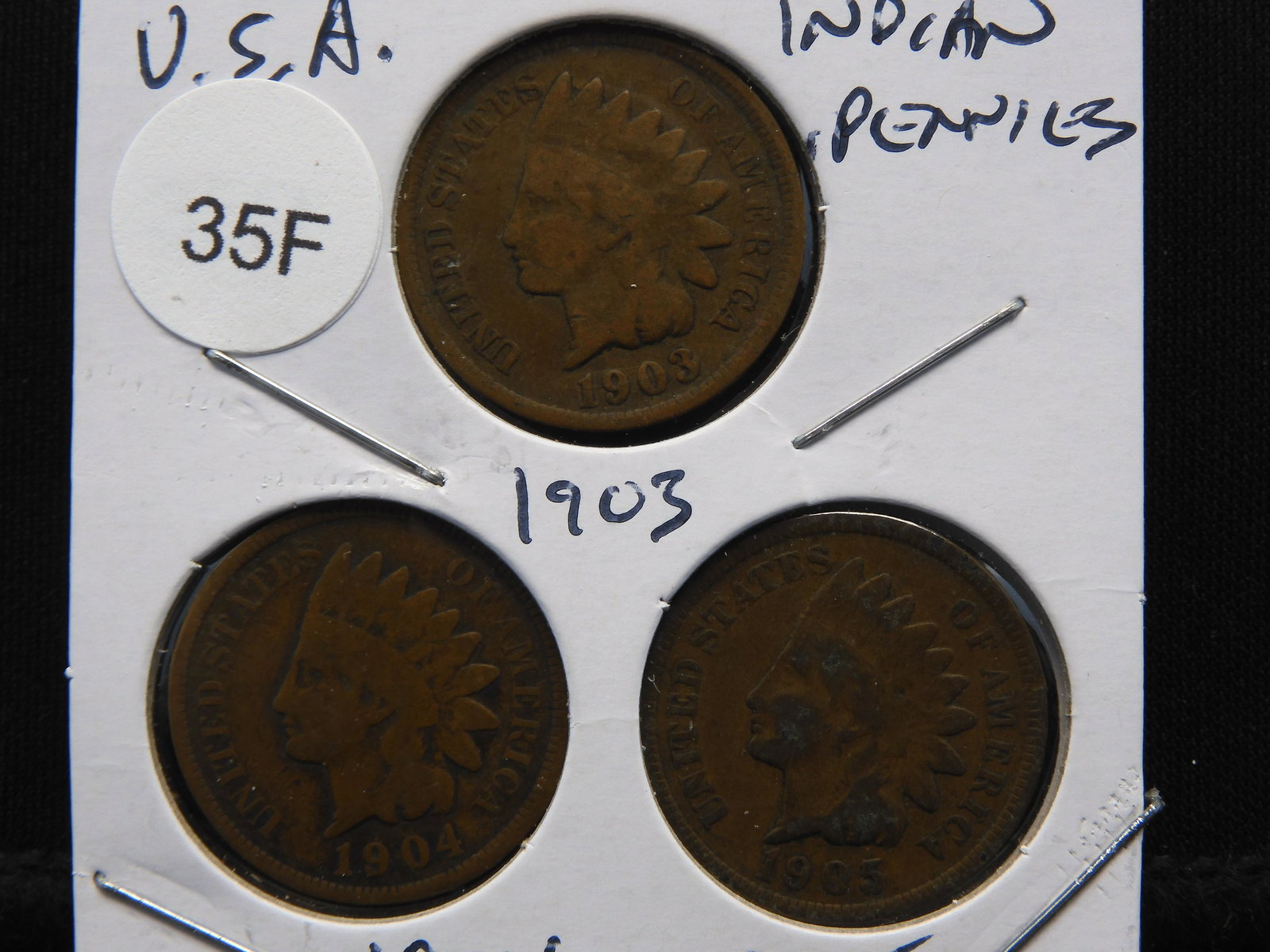 1903, 1904, 1905 Indian Head Pennies (1 of 3)
