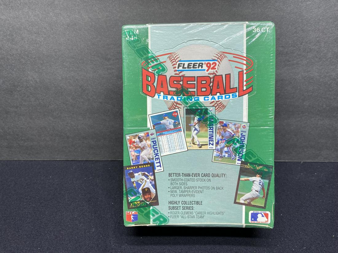 1992 Fleer Baseball Unopened Factory Sealed Box (1 of 3)