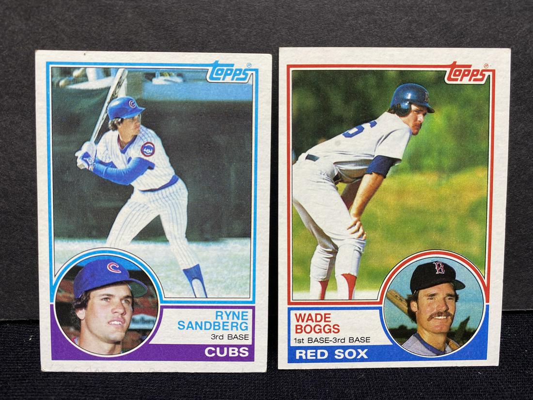 1983 Topps Ryne Sandberg #83 RC & Wade Boggs #498 RC: 1983 Topps Ryne Sandberg #83 RC & Wade Boggs #498 RC