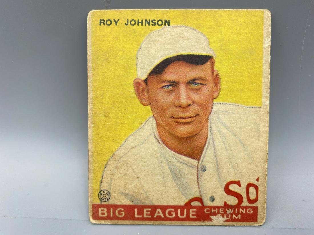 1933 Goudey Roy Johnson #8: 1933 Goudey Roy Johnson #8