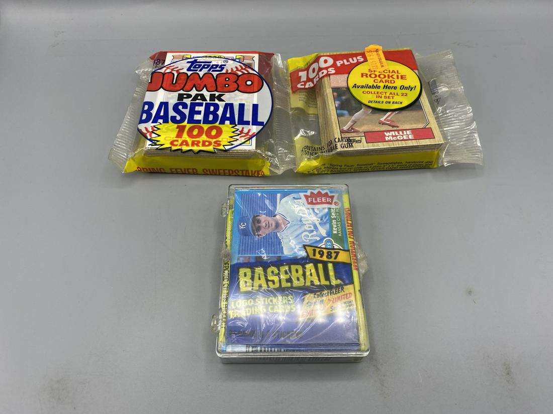 1987 Topps Jumbo Pak & 1987 Fleer Baseball Pack (1 of 1)