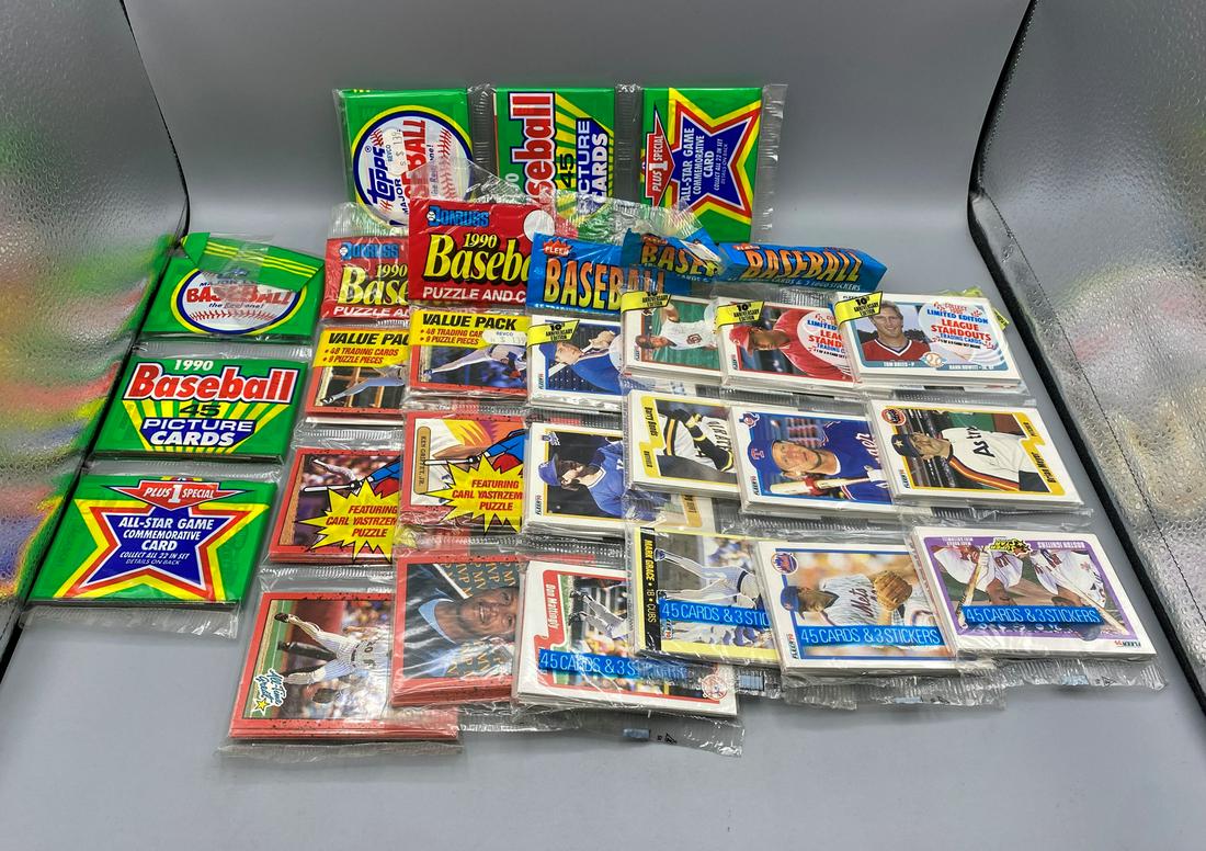 1990 Topps, Fleer, & Donruss Baseball Rack Packs (1 of 1)
