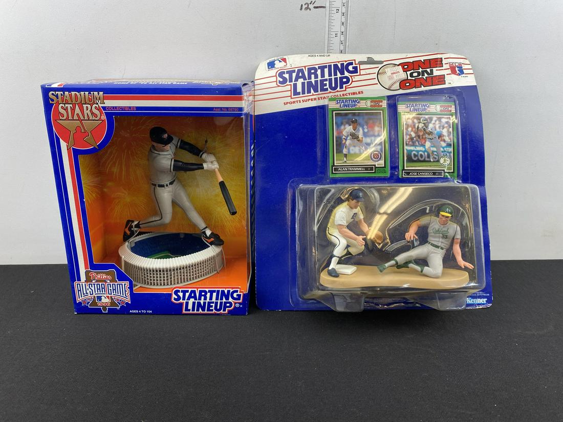 1989 Kenner Starting Lineup One on One Alan Trammell &: 1989 Kenner Starting Lineup One on One Alan Trammell & Jose Canseco & 1996 Stadium Stars Cal Ripken Jr