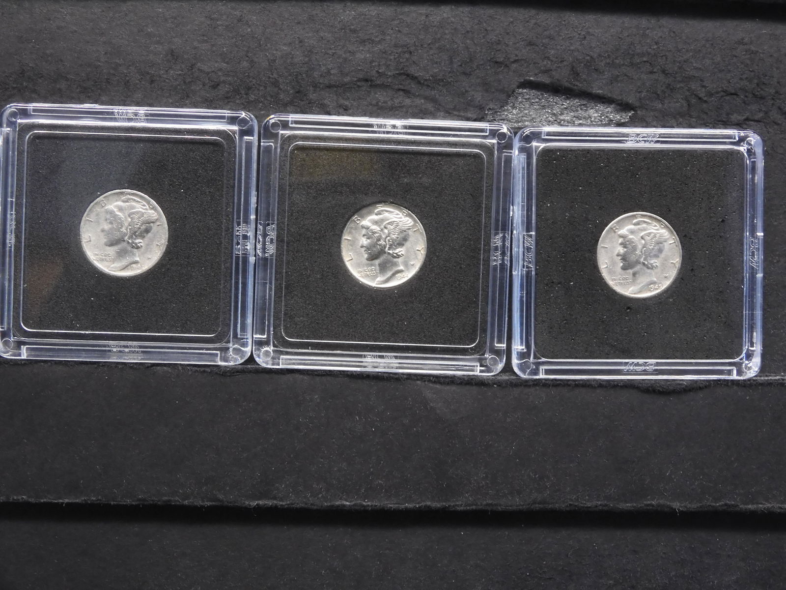 1943, 44, 45 Mercury Dimes (1 of 2)