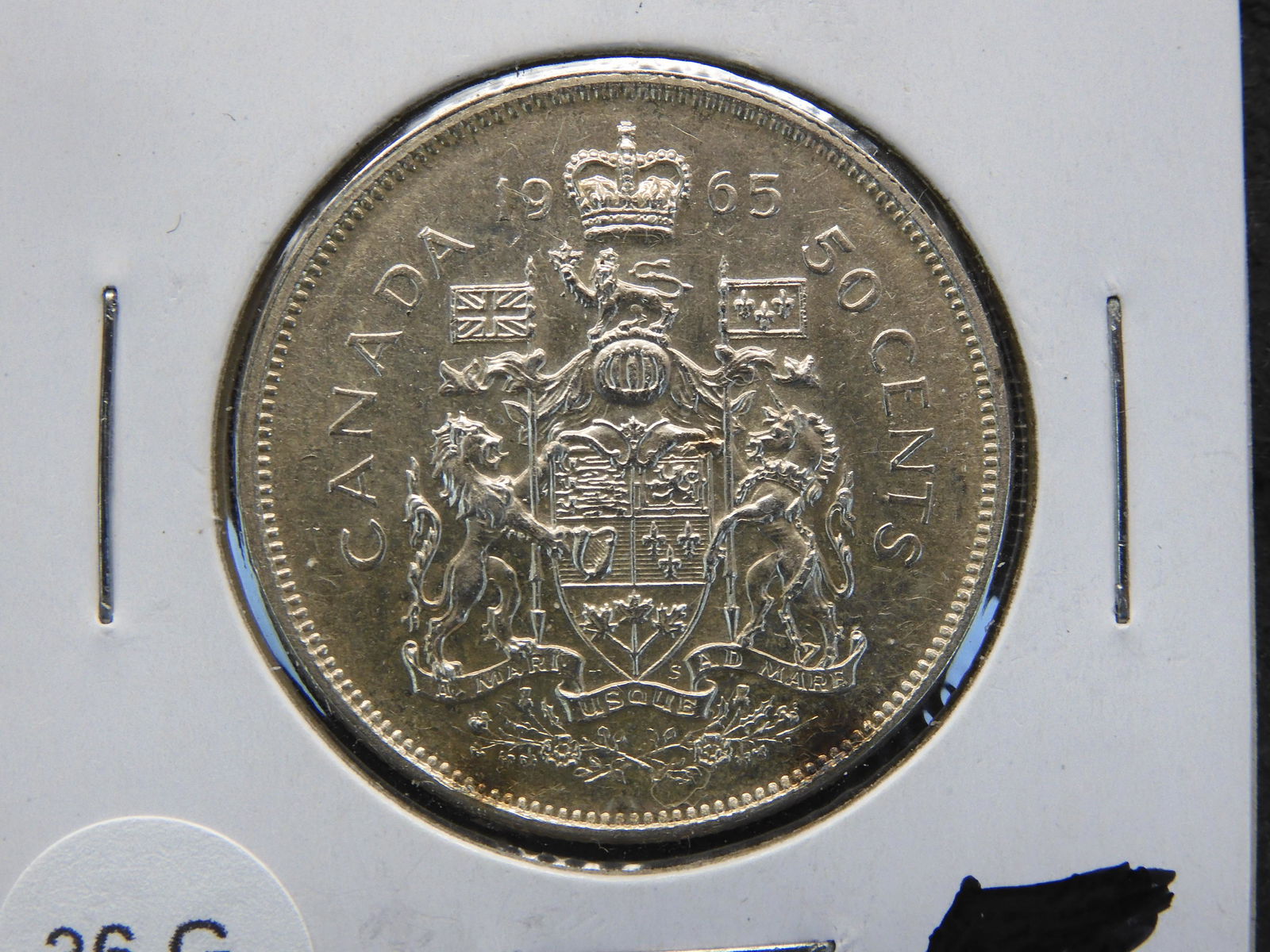 1965 Canada 80% Silver 50c. (1 of 3)