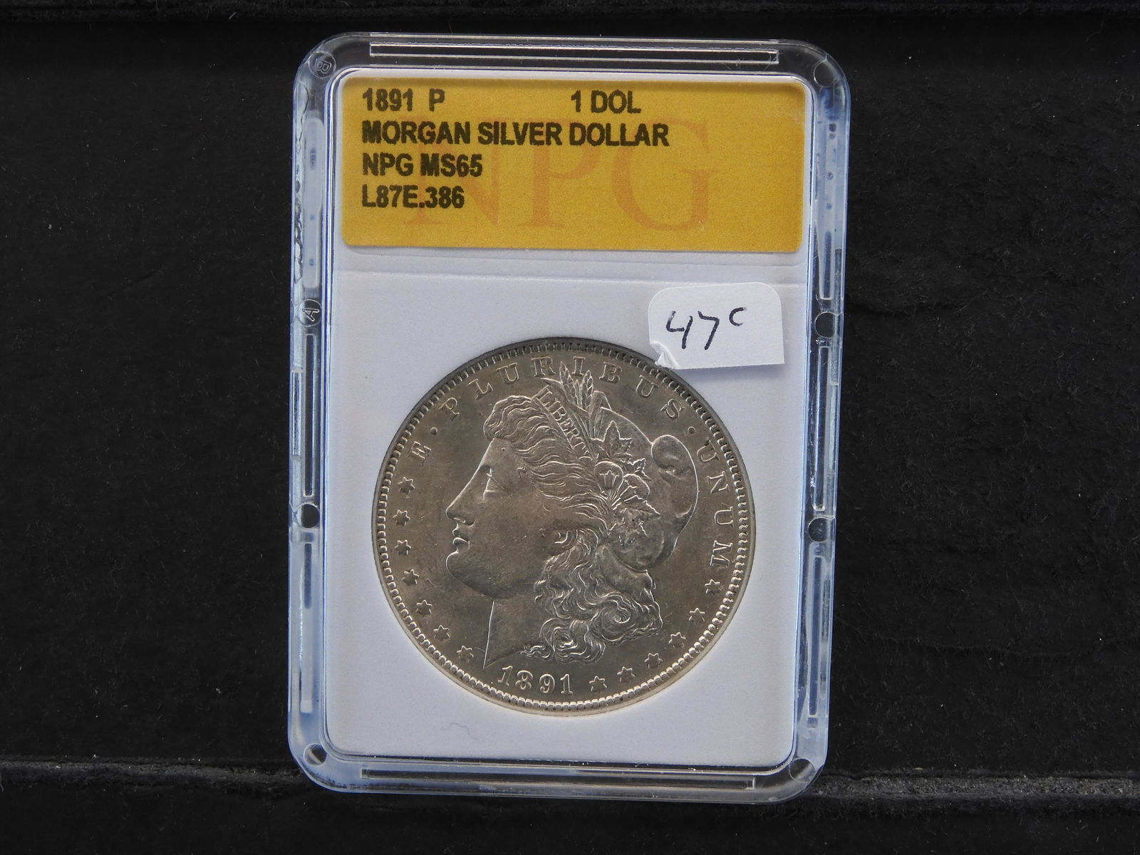1891-P SILVER 90% MORGAN DOLLAR, NAS MS66 (1 of 4)