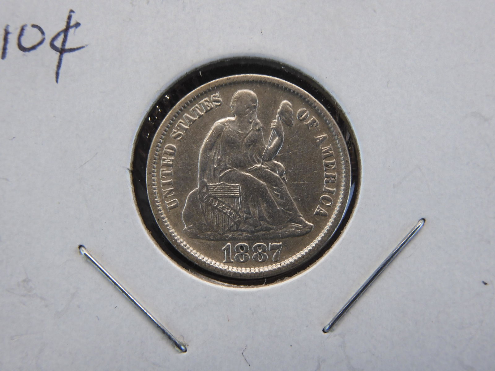 1887 Seated Liberty Dime (1 of 3)