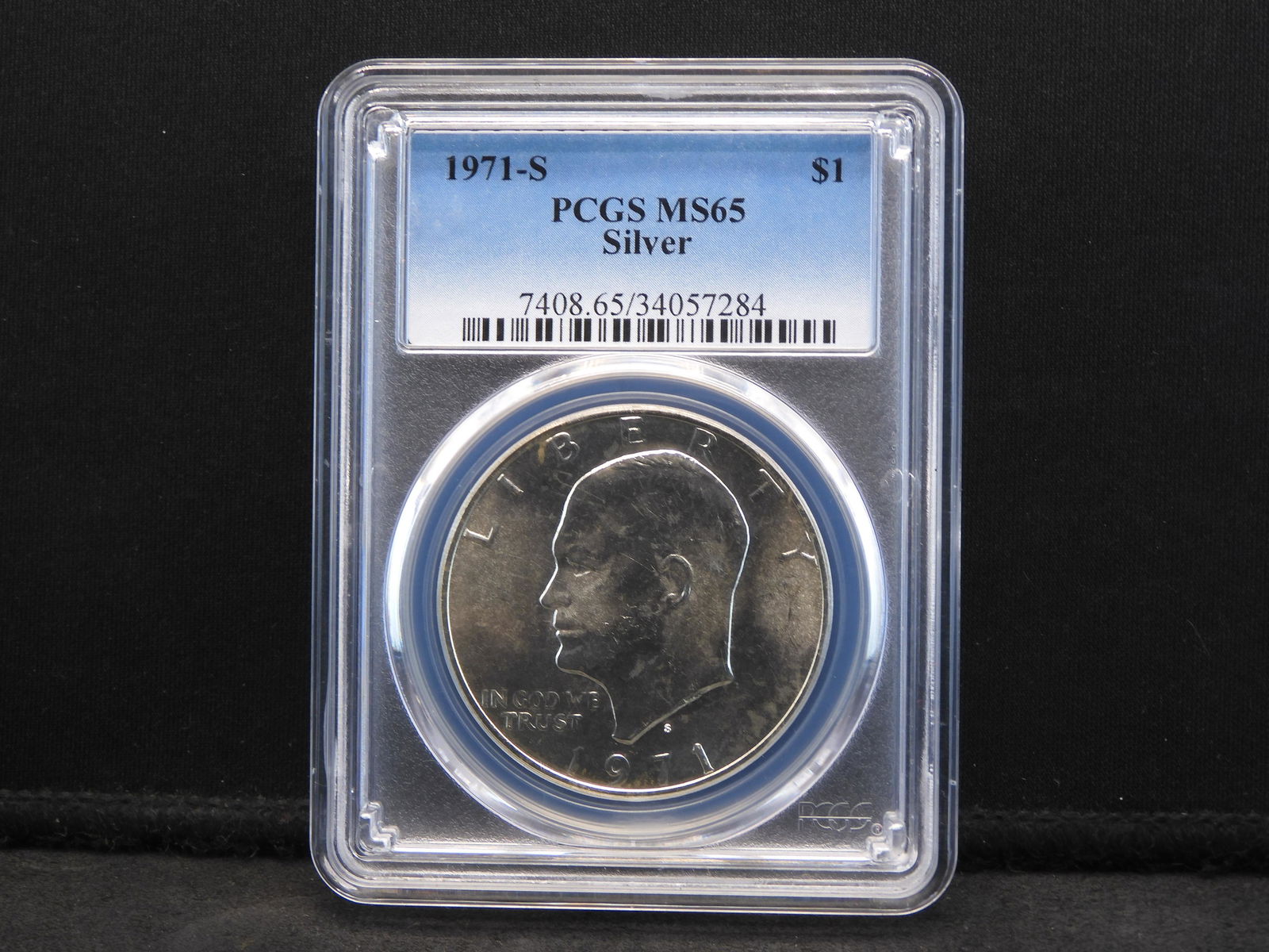1971-S PCGS MS65 Silver Eisenhower Ike Dollar - Rare in (1 of 4)