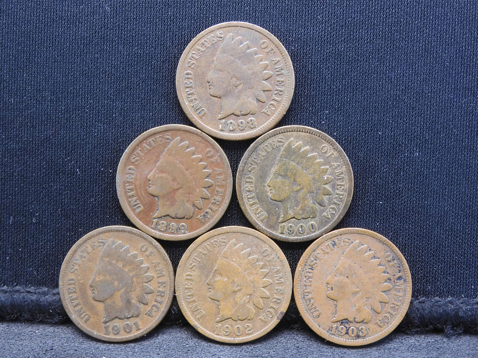 5 Indian Head Cents - 1898 to 1903 - Time to Start Your (1 of 2)