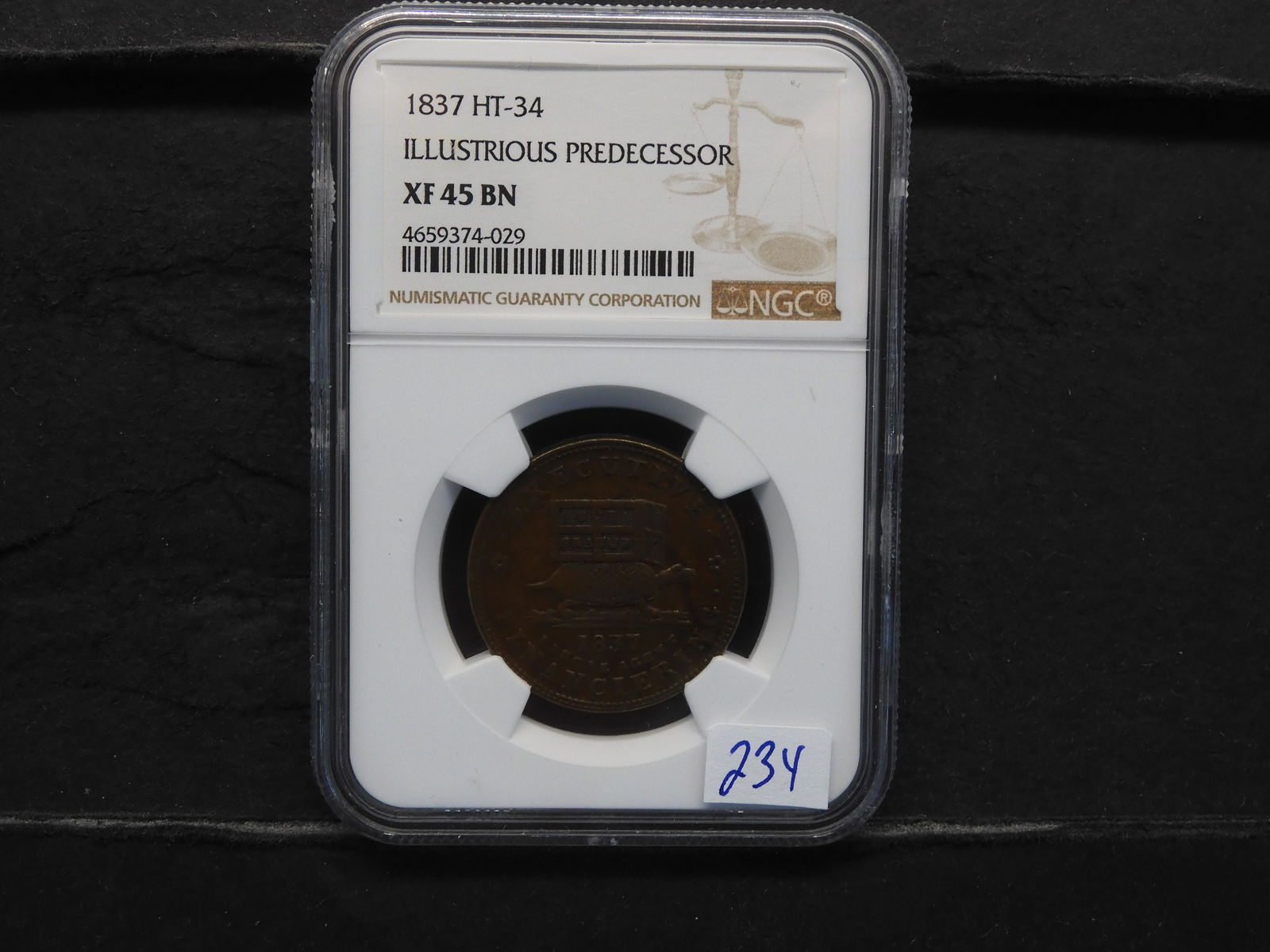 NGC Graded XF45 BN- 1837 Illustrious Predecessor Hard (1 of 4)