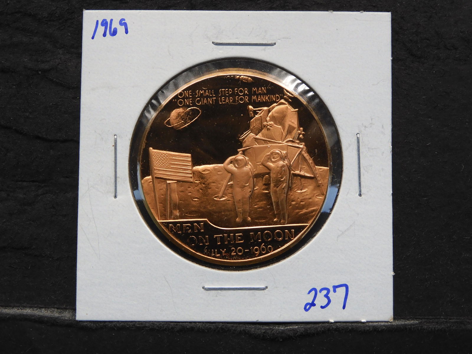 1969 Apollo XI Men on the Moon Copper Medal (1 of 3)
