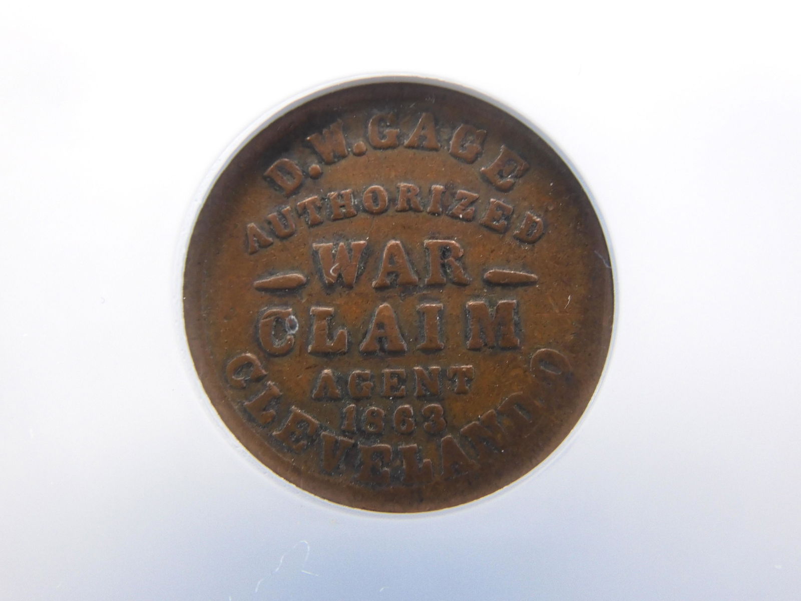 Civil War Store card: Rare NGC Graded VF35 BN - 1863 (1 of 4)