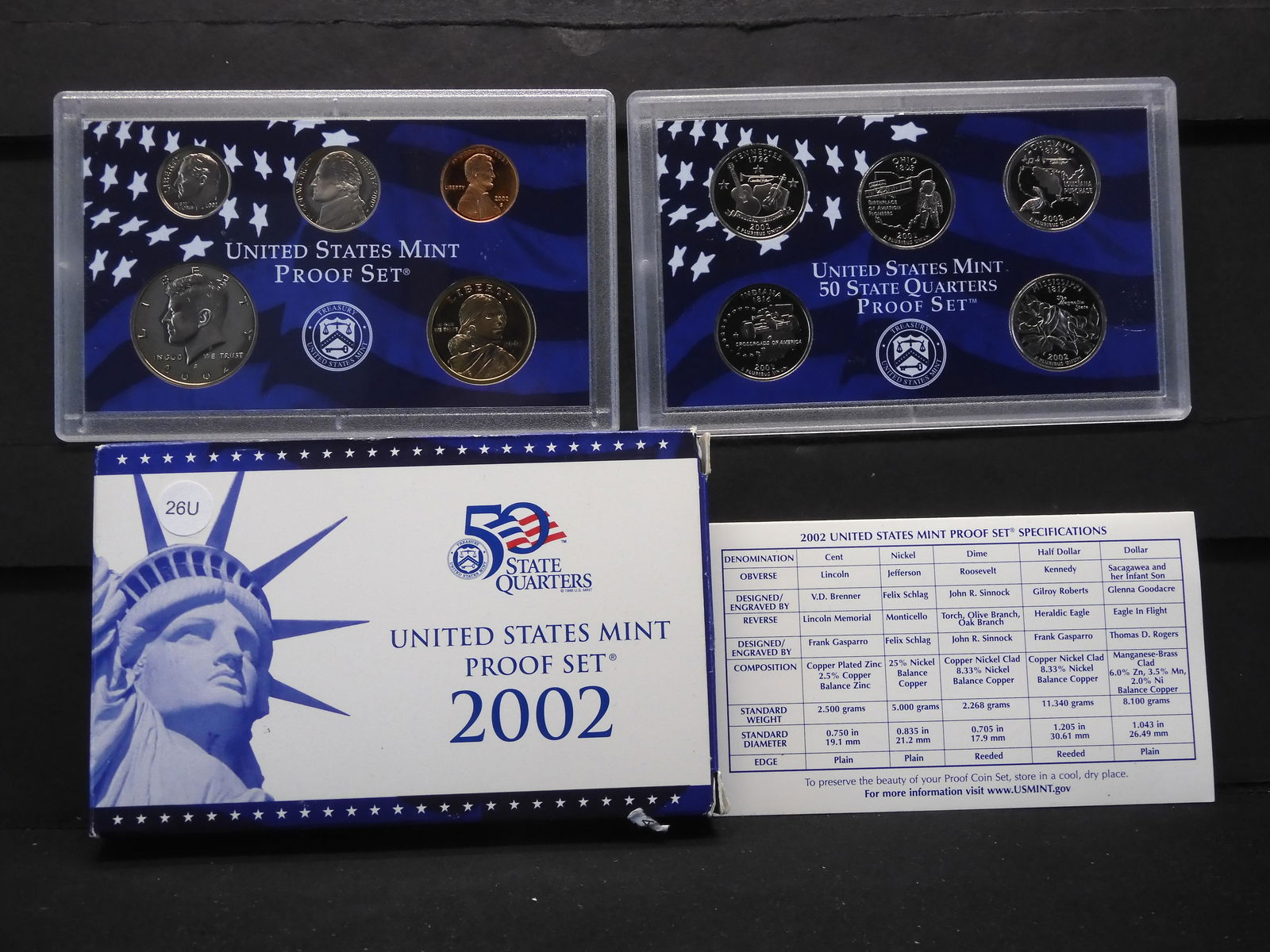 2002-S US Mint Proof Set W/State Quarters (1 of 7)
