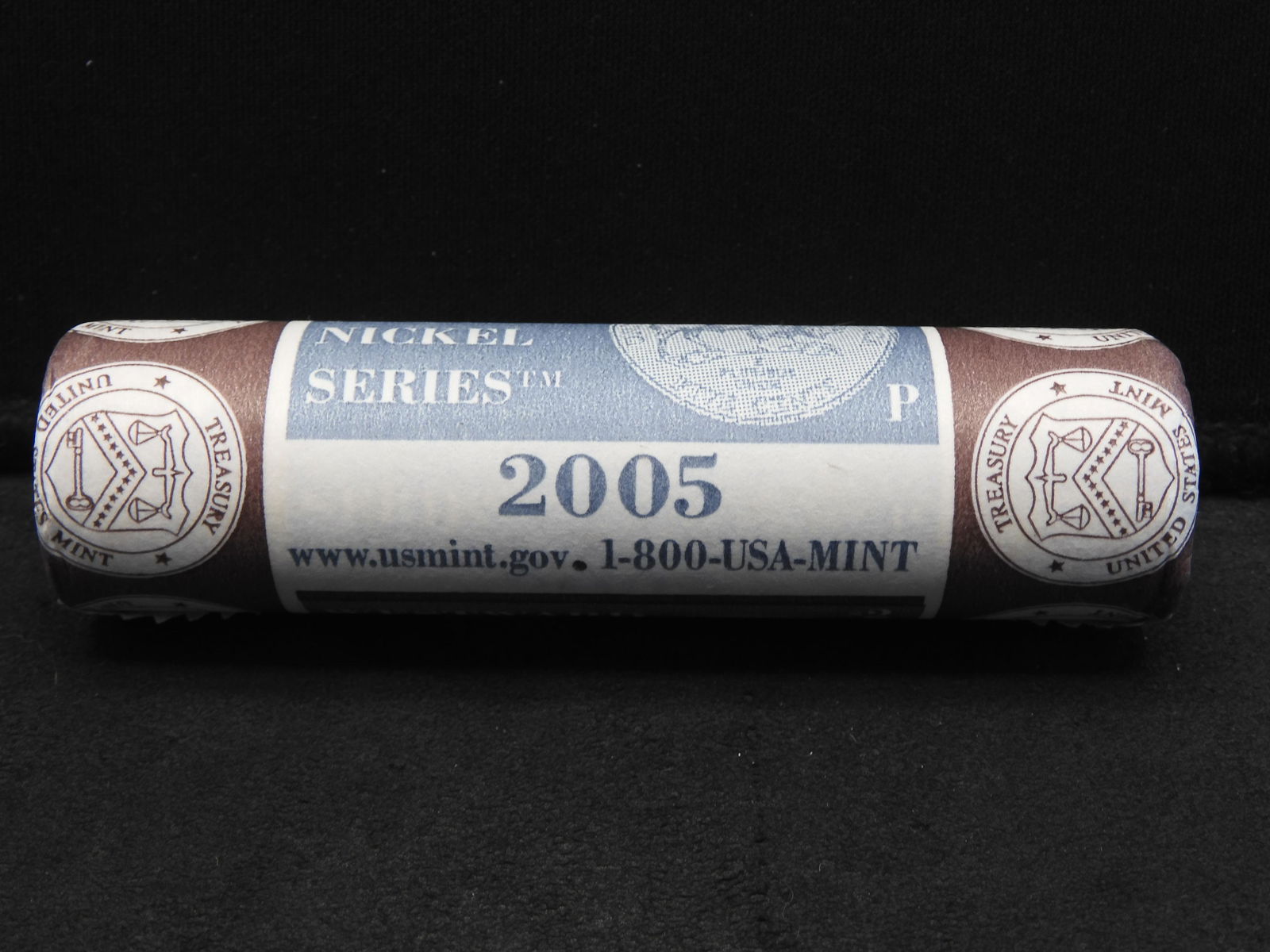 Roll Of 40 2005 Brilliant Uncirculated Westward Journey: Roll Of 40 2005 Brilliant Uncirculated Westward Journey Nickels In Original US Mint Wrapped Roll. REV: Buffalo.