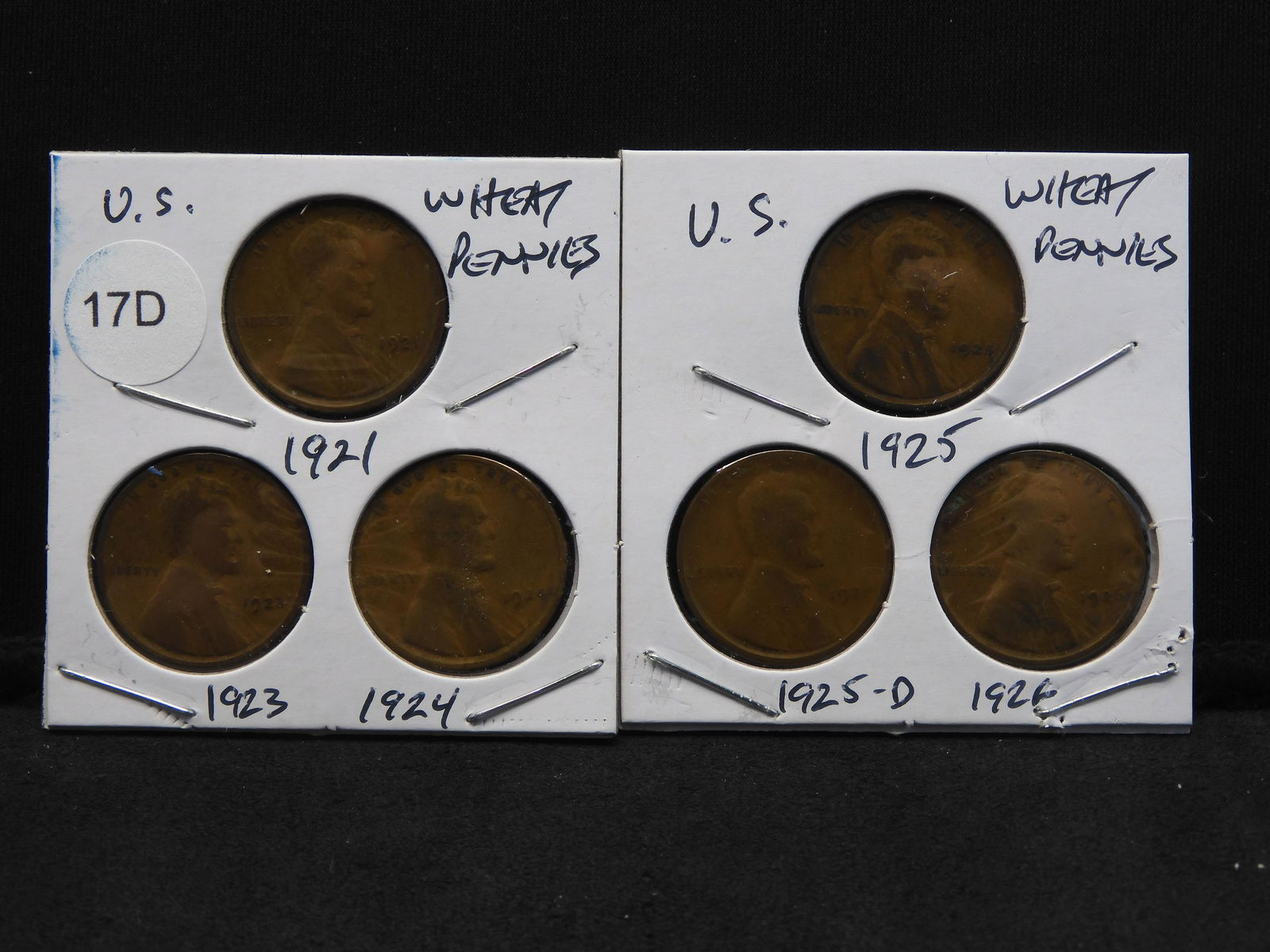 1921, 1923, 1924, 1925, 1925-D, 1926 Lincoln Wheat (1 of 5)