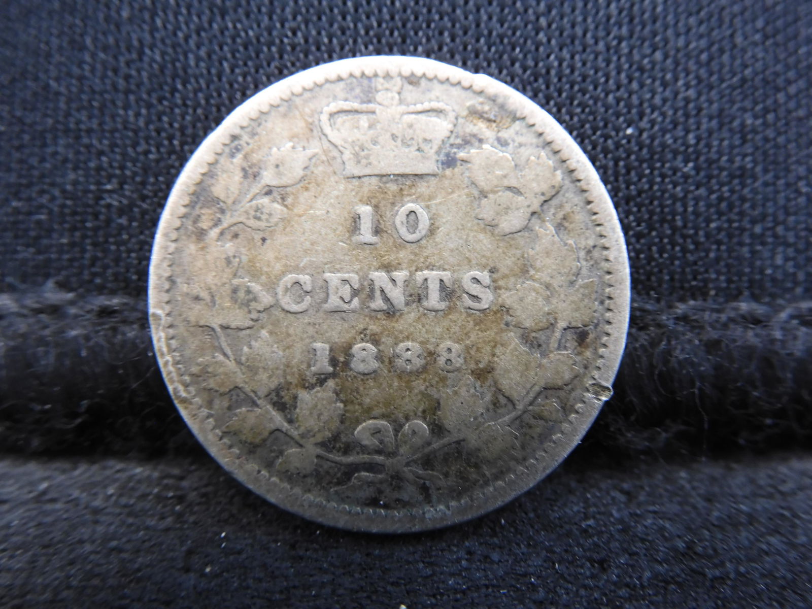 1888 Canada Sterling (92.5%) Silver 10 Cents Coin. Vict (1 of 2)
