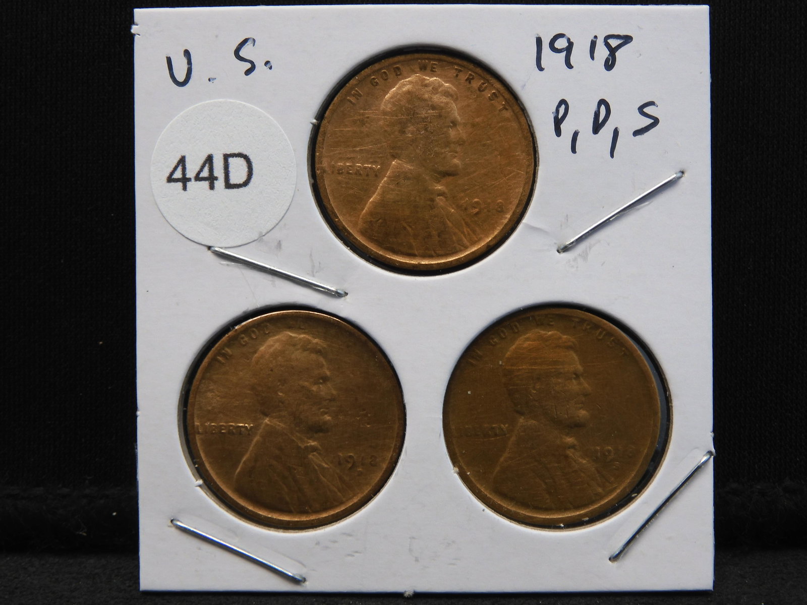 1918 P,D,S Lincoln Wheat Pennies - Better Dates: 1918 P,D,S Lincoln Wheat Pennies - Better Dates