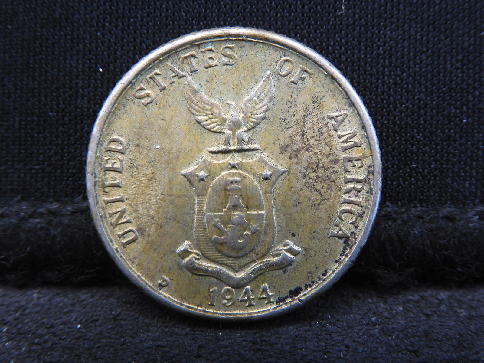 1944-D Philippines Uncirculated 20 Centavos 75% Silver (1 of 2)
