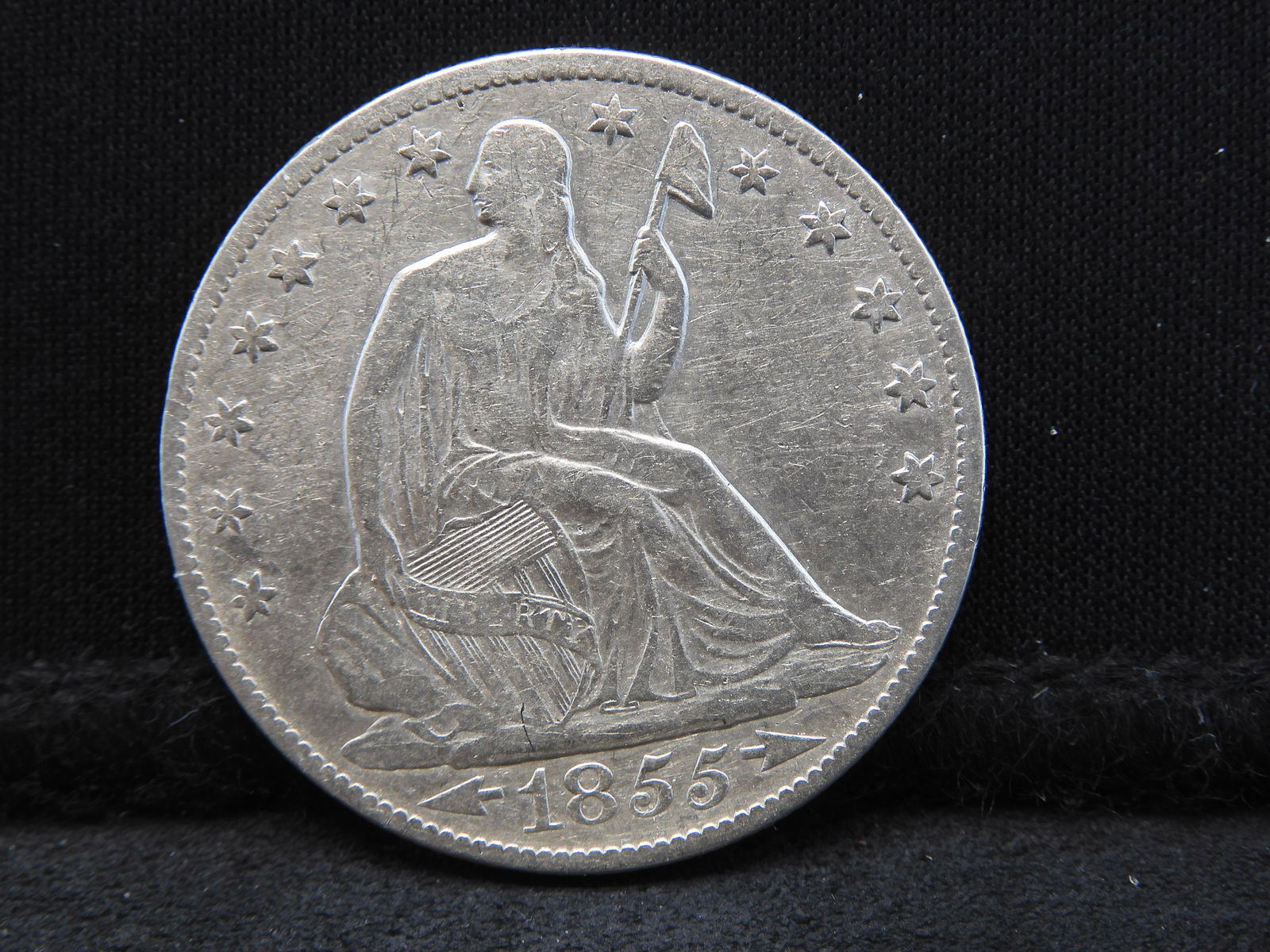 1855-O Seated Liberty Silver Half Dollar - XF Condition (1 of 2)