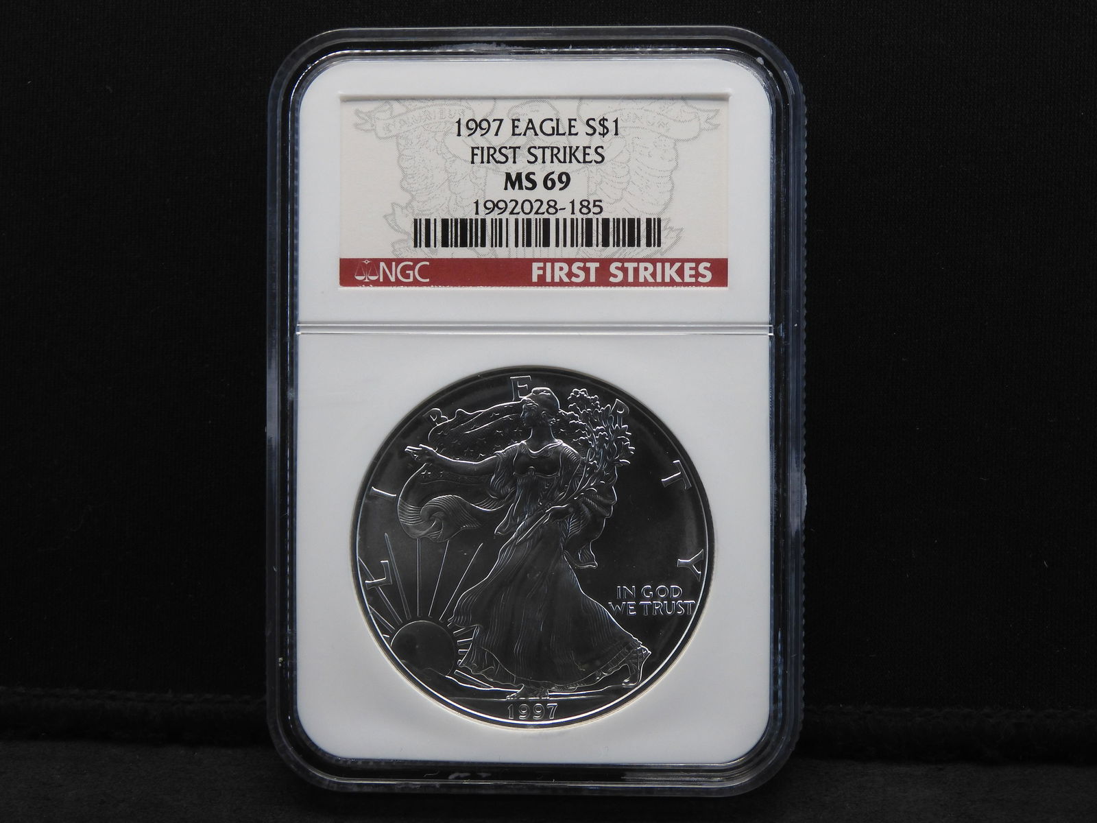1997 NGC MS69 First Strikes American Silver Eagle - (1 of 4)