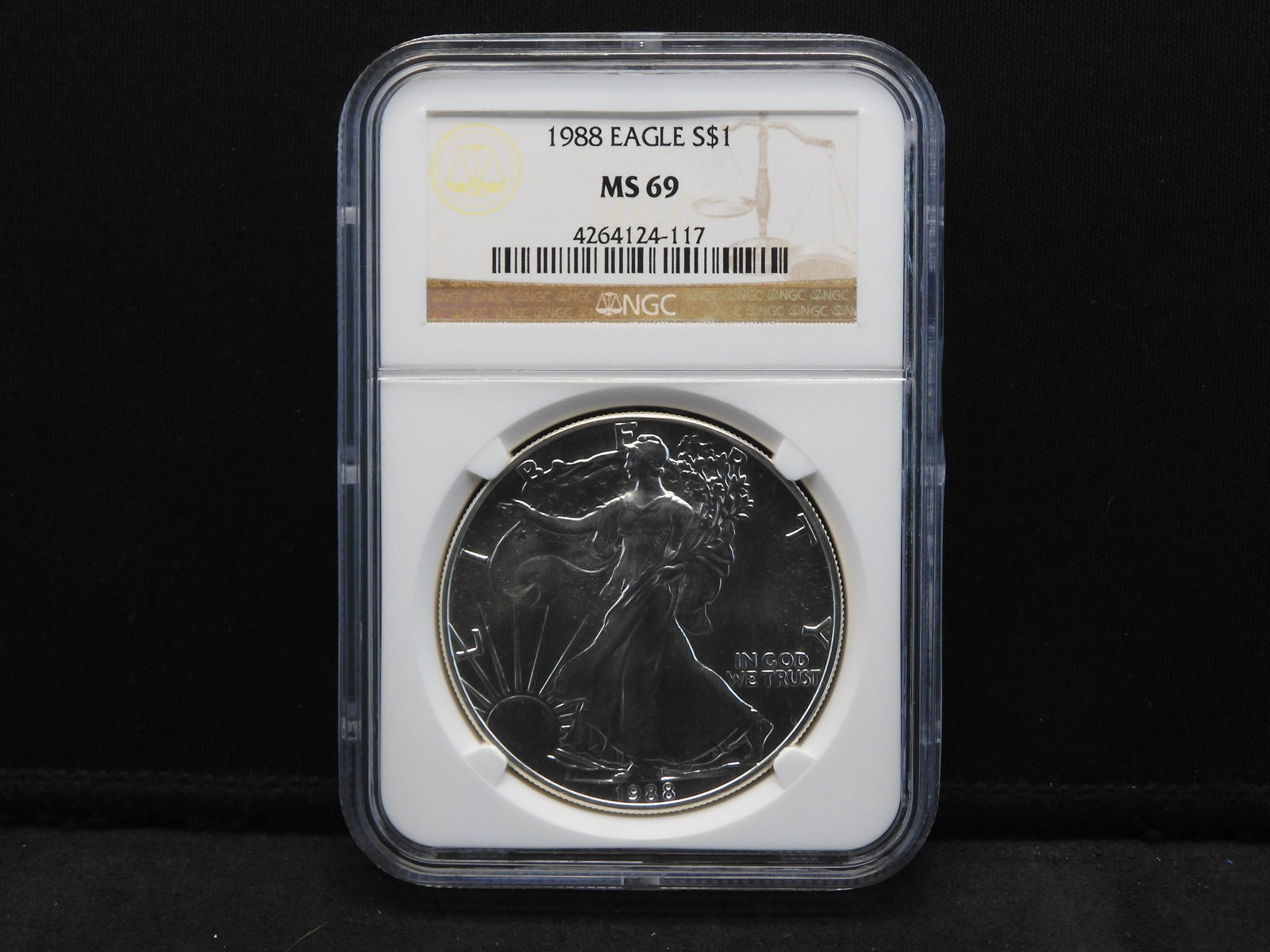 1988 NGC MS69 American Silver Eagle - Near Perfect in (1 of 4)