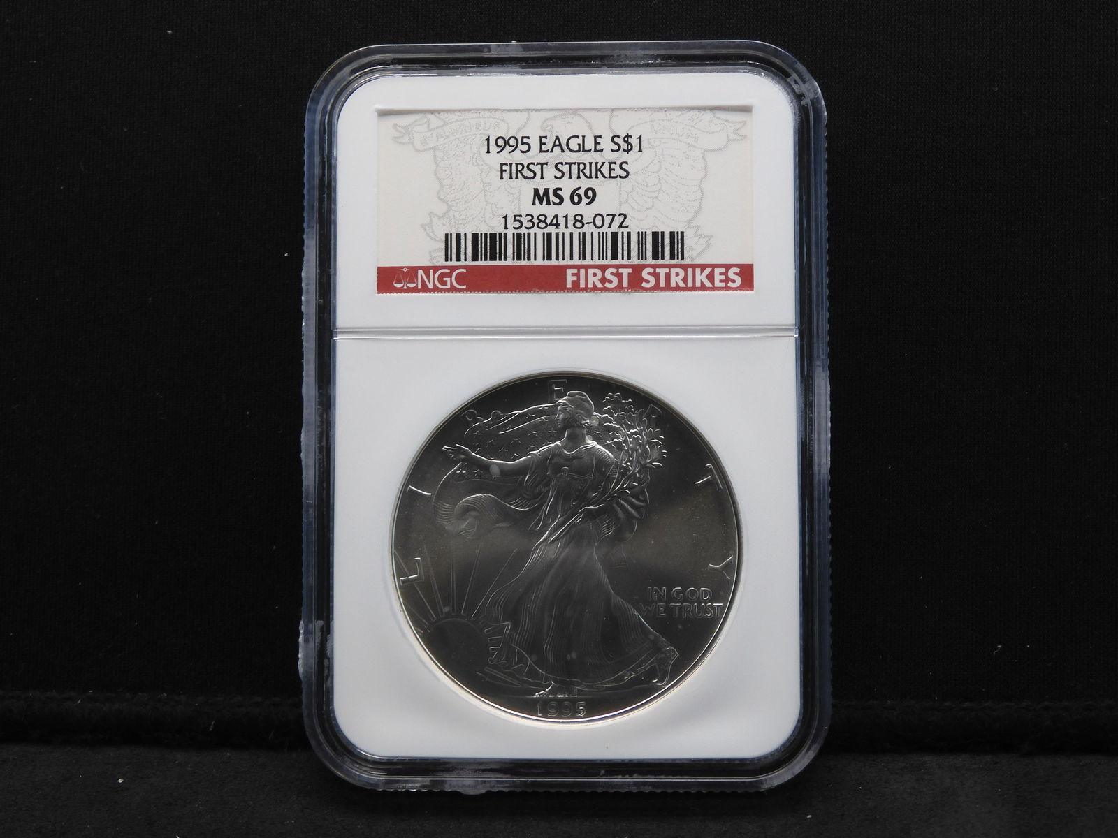 1995 NGC MS69 First Strikes American Silver Eagle (1 of 4)