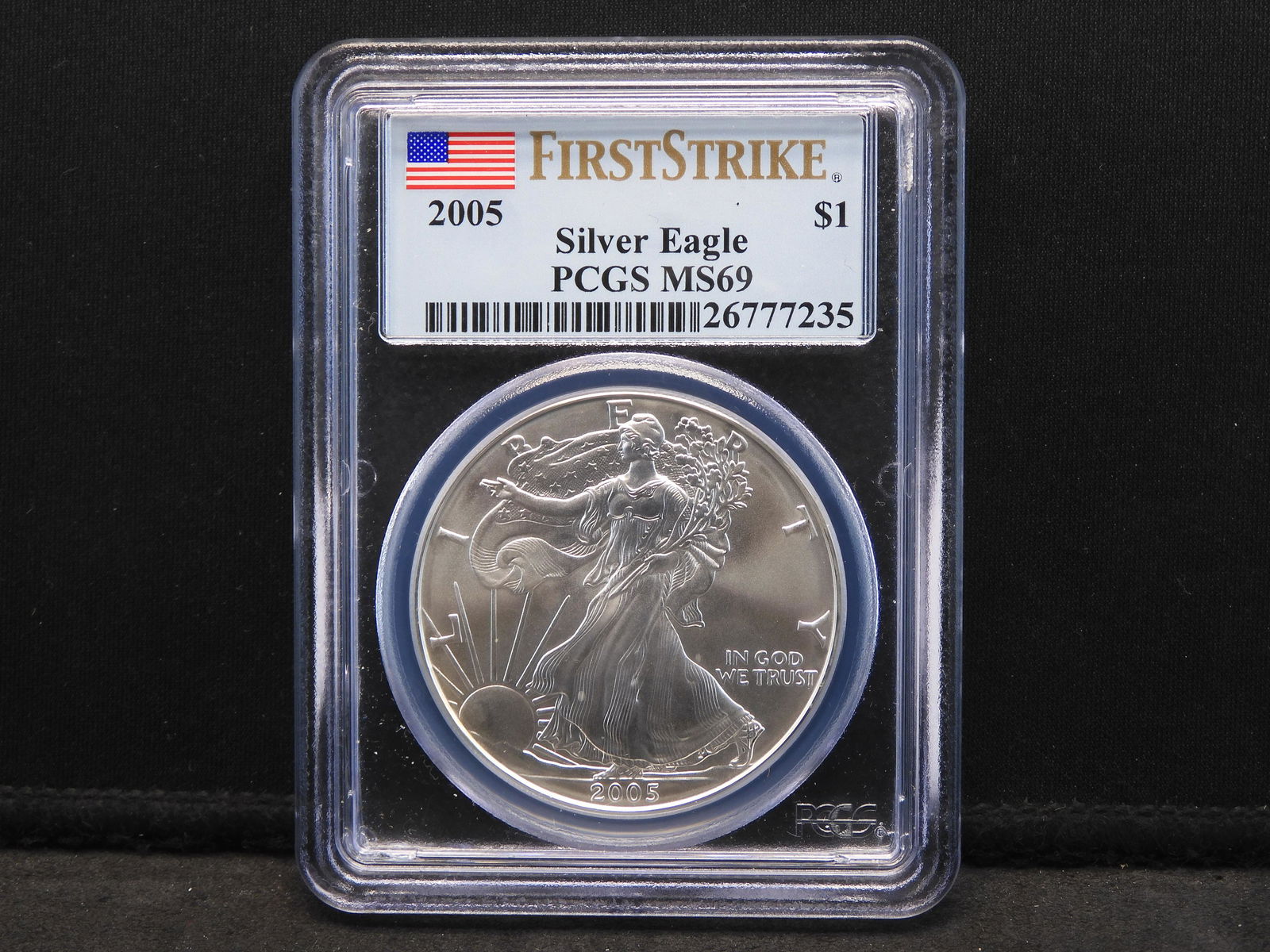 2005 PCGS MS69 First Strike American Silver Eagle  - (1 of 4)