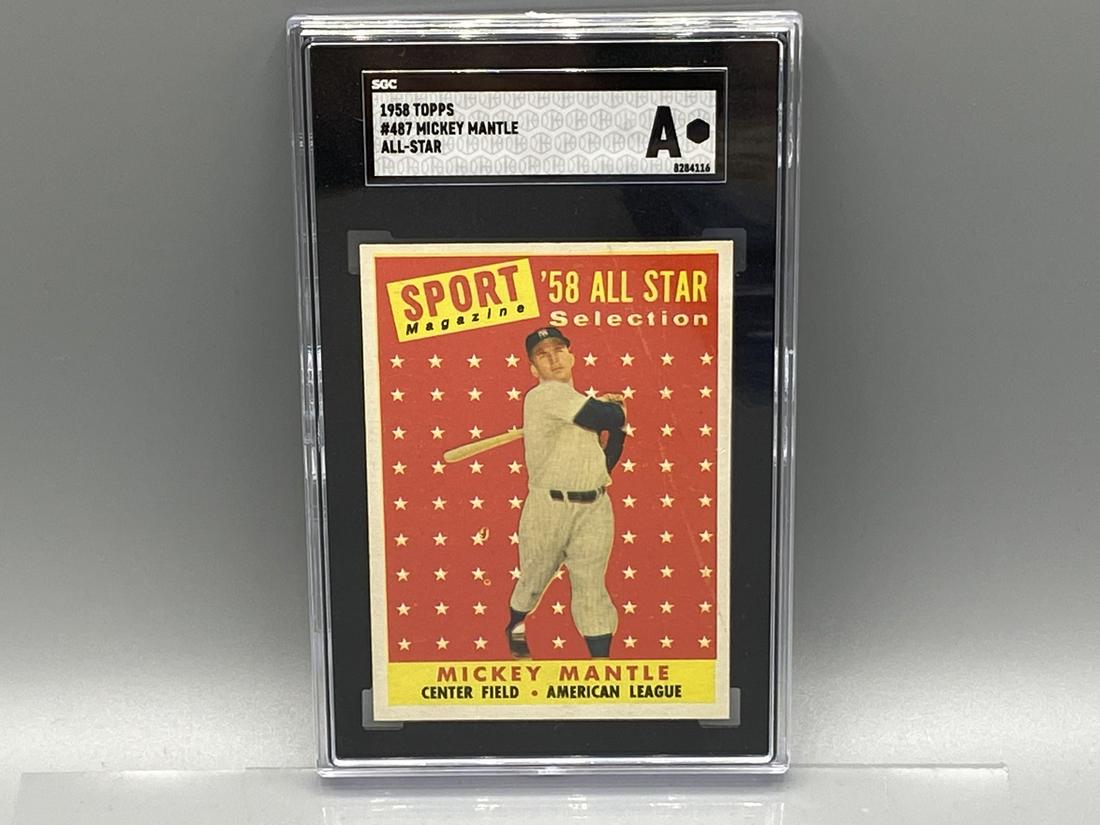 1958 Topps Mickey Mantle SGC Authentic #487 (1 of 2)