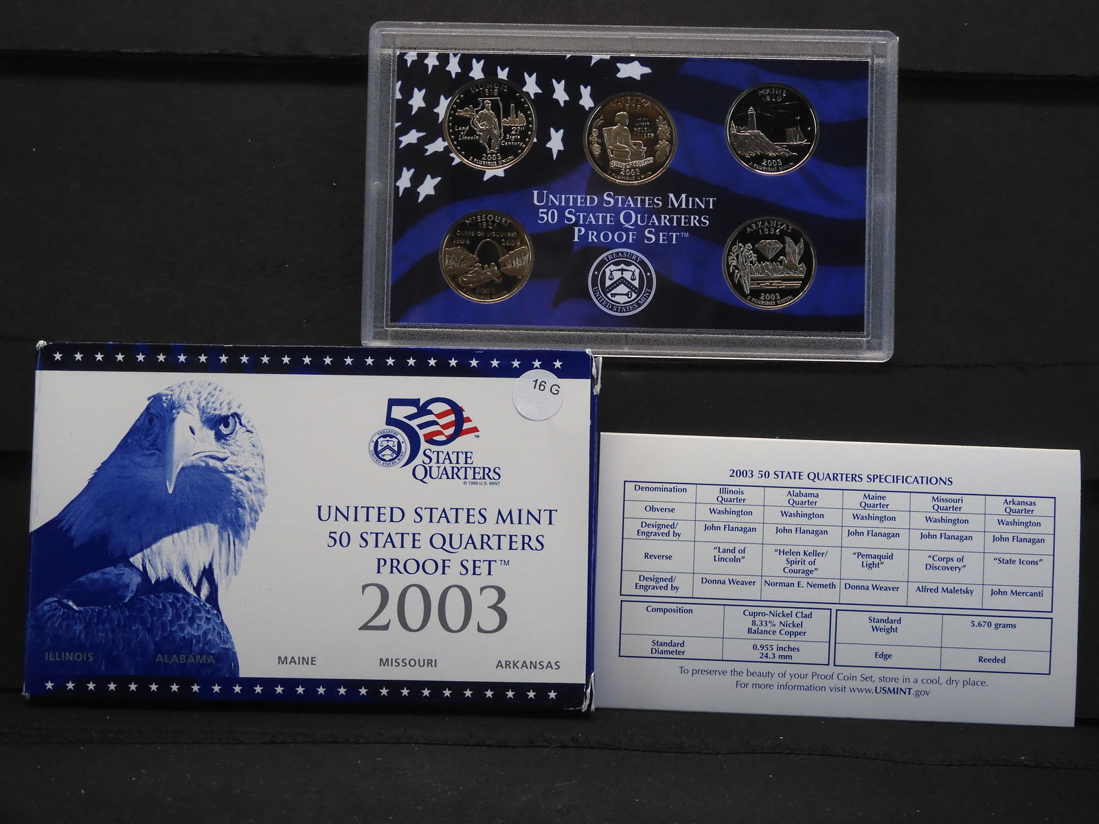 2003-S US Mint 50 State Quarters Proof Set (1 of 4)