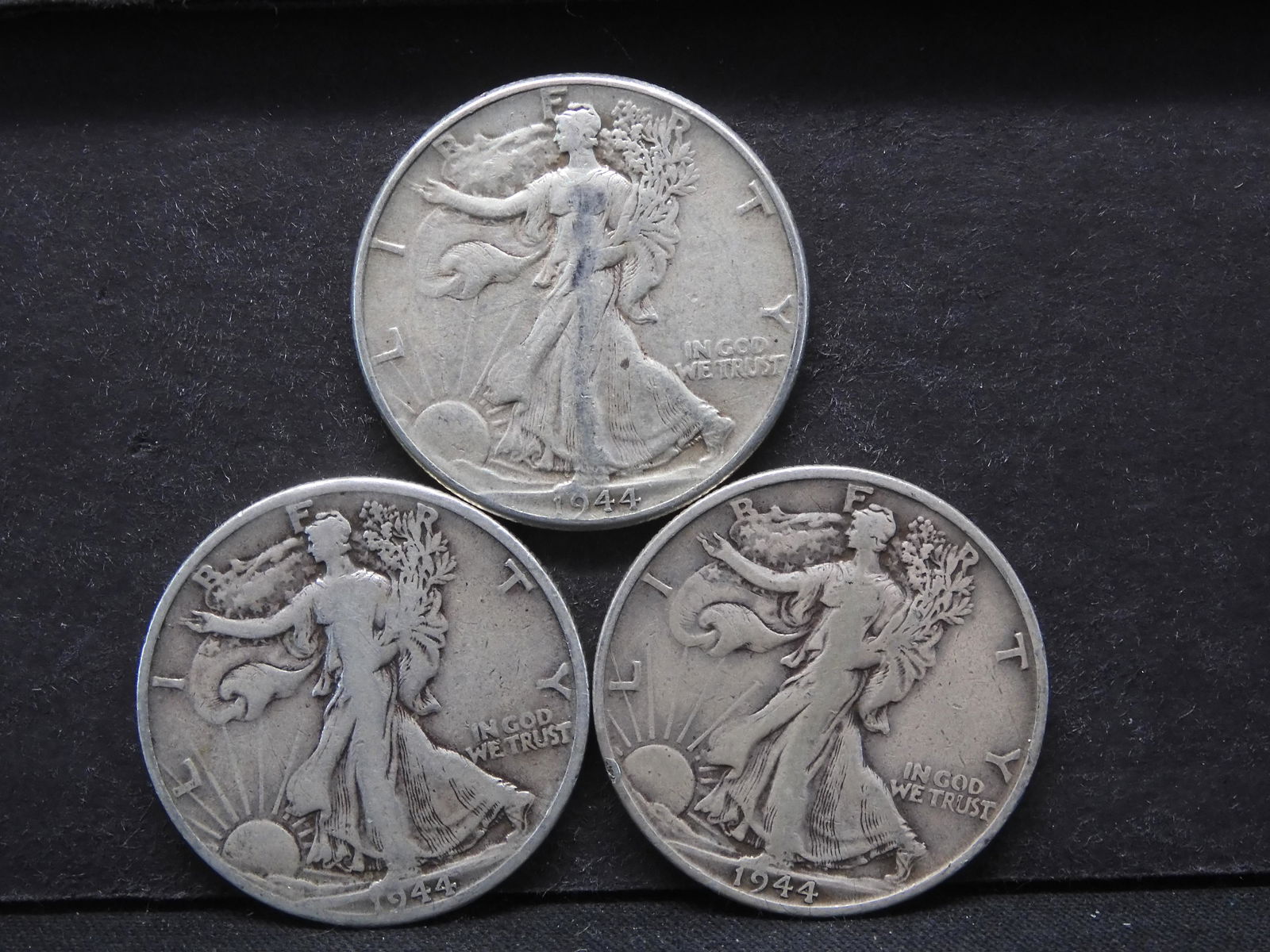 1944, 1944-S & 1944-D Walking Liberty Half Dollars (1 of 2)