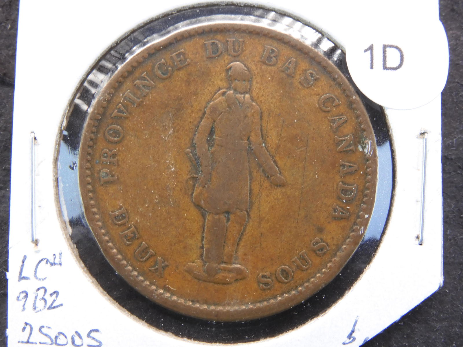 1837 Canada, Lower.   Bank Token Penny. (1 of 3)
