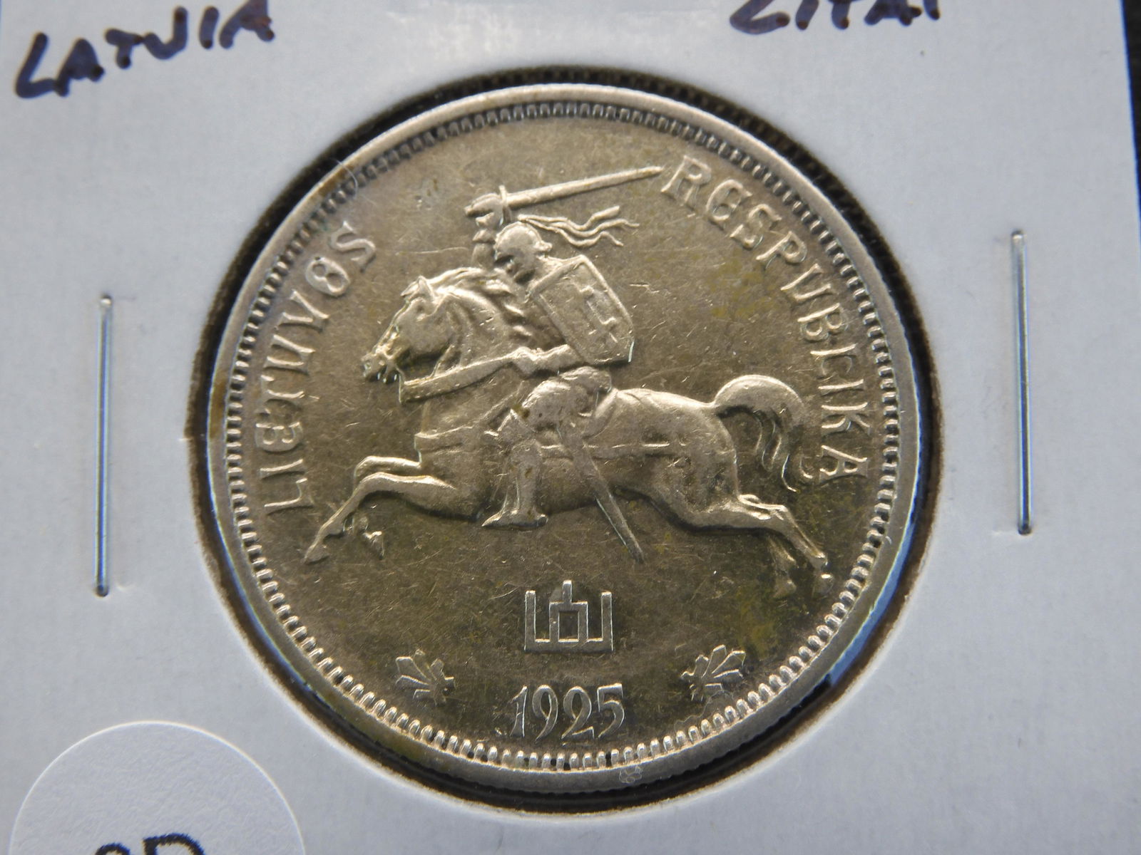 1925 Latvia Silver 5 Litai. (1 of 3)