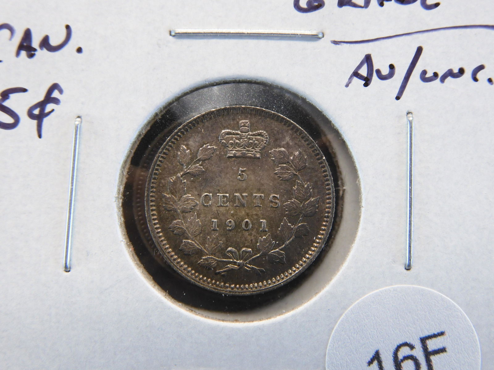 1901 Canada 5c.  High Grade.  AU/UNC. (1 of 3)