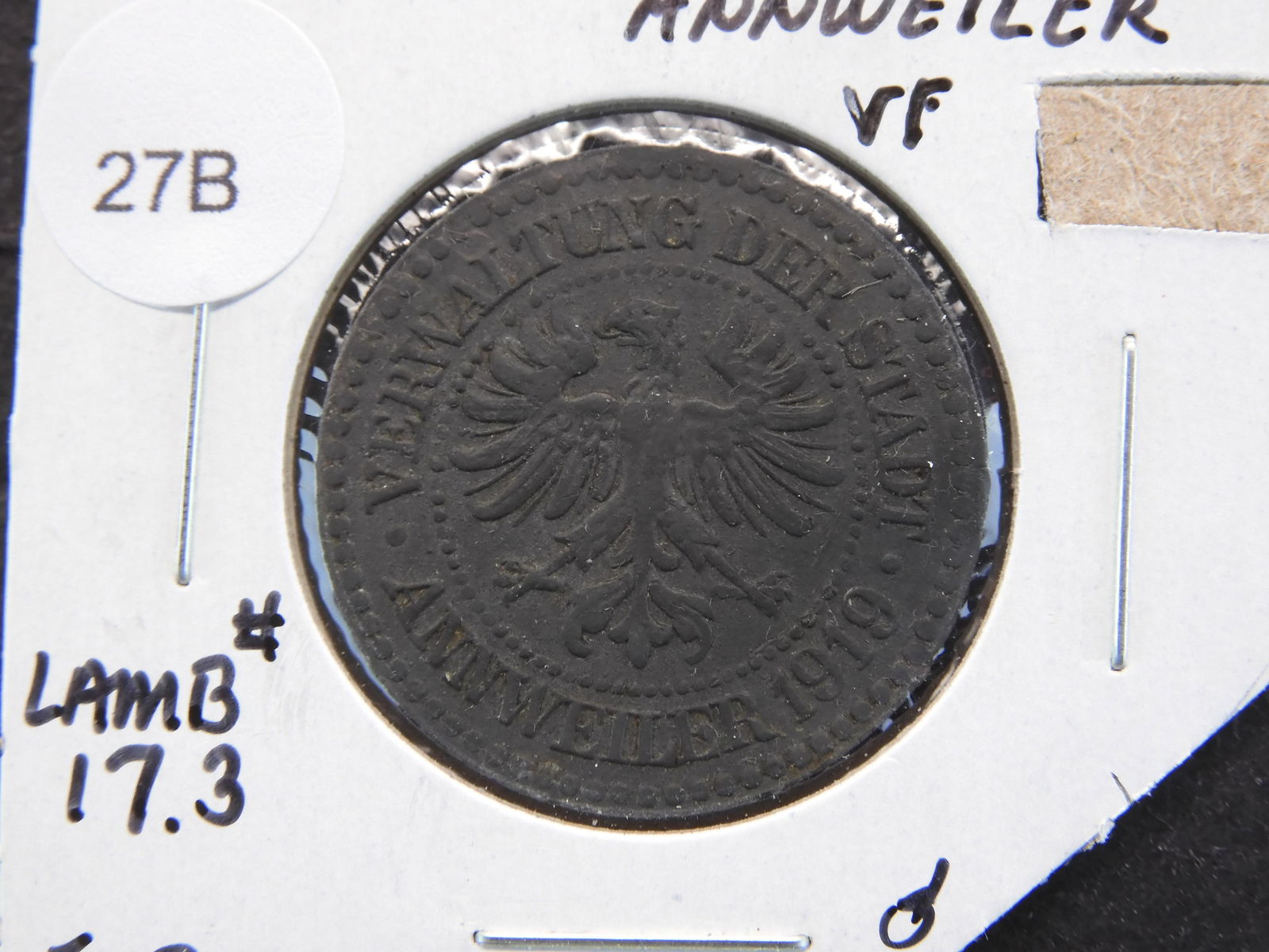 1919 Germany, Annweiler 50 Pfennig Zinc Not geld.  VF. (1 of 3)