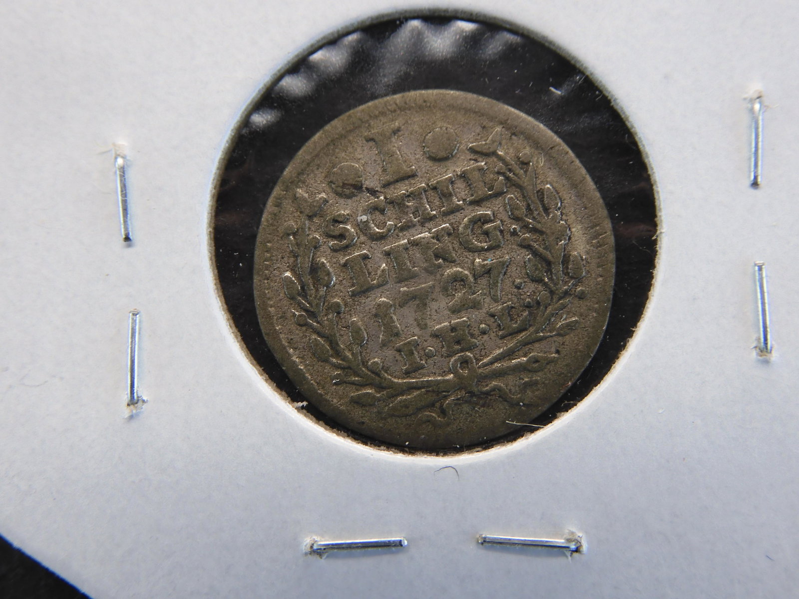 1727 IHL Germany, Hamburg Schilling.  VF+. (1 of 3)
