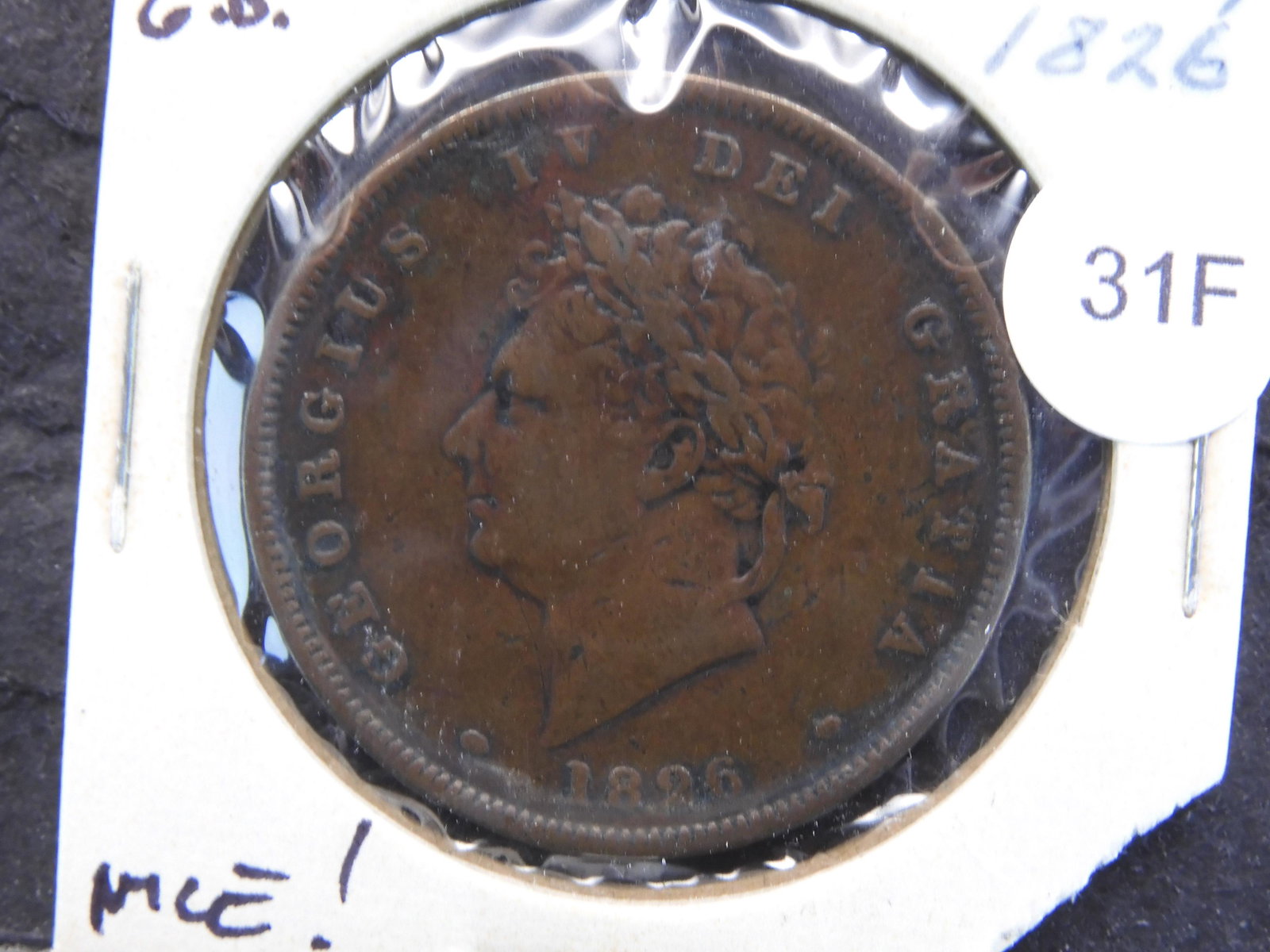 1826 Great Britain King George IV Penny. Nice!: 1826 Great Britain King George IV Penny. Nice!