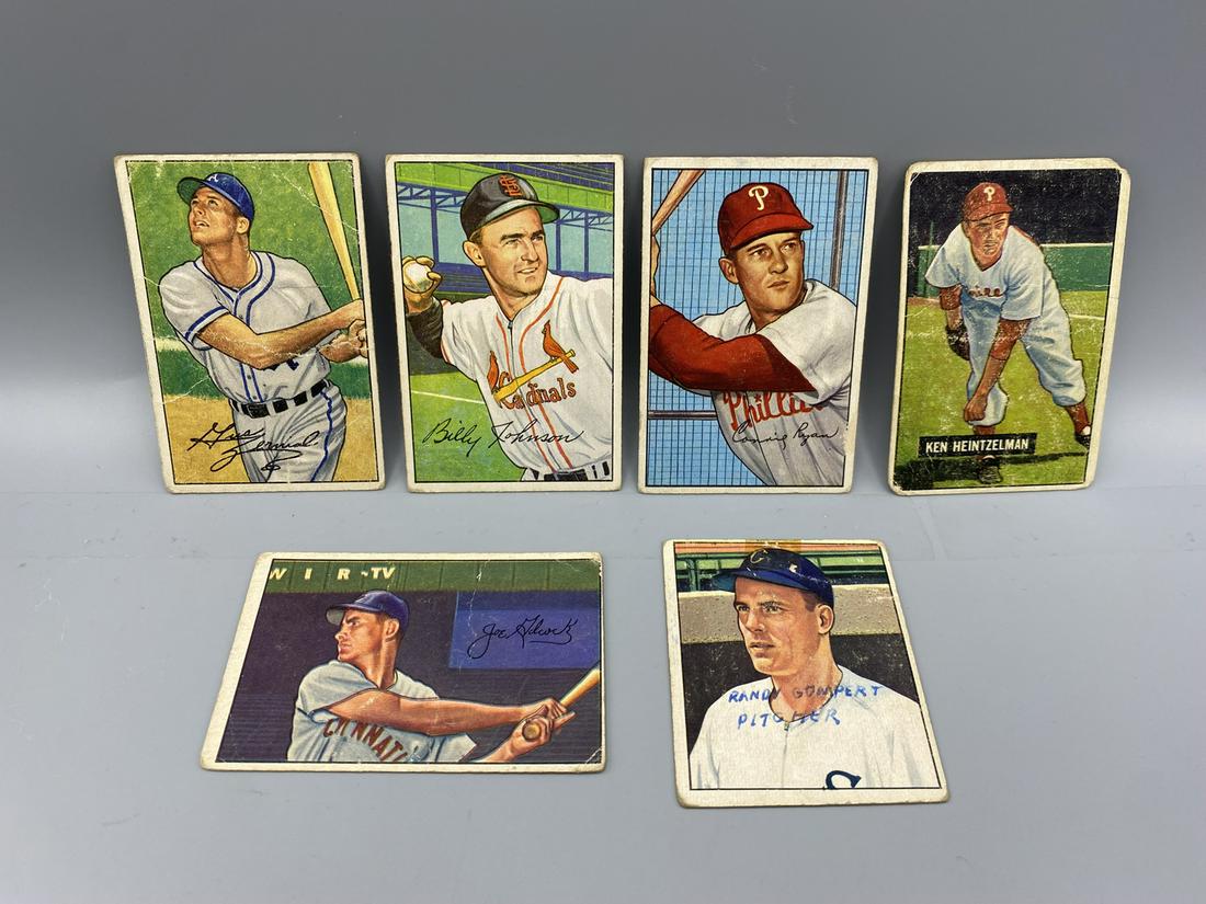 1950-52 Bowman Baseball Cards - Lot of 6 - Varying (1 of 2)