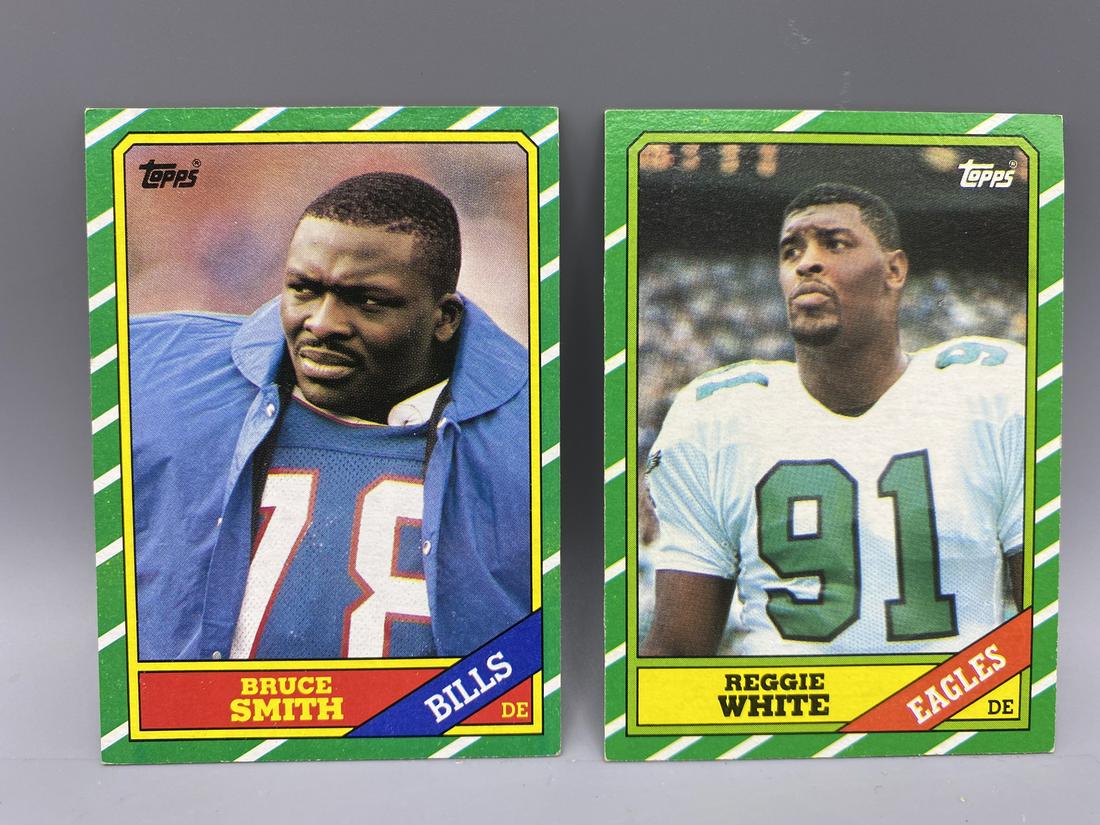 1986 Topps Bruce Smith RC #389 & Reggie White RC #275 (1 of 2)