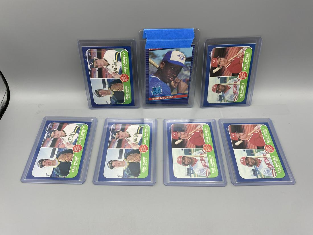 1986 Fleer & Donruss Rookie Lot of 7 - Jose Canseco, (1 of 2)